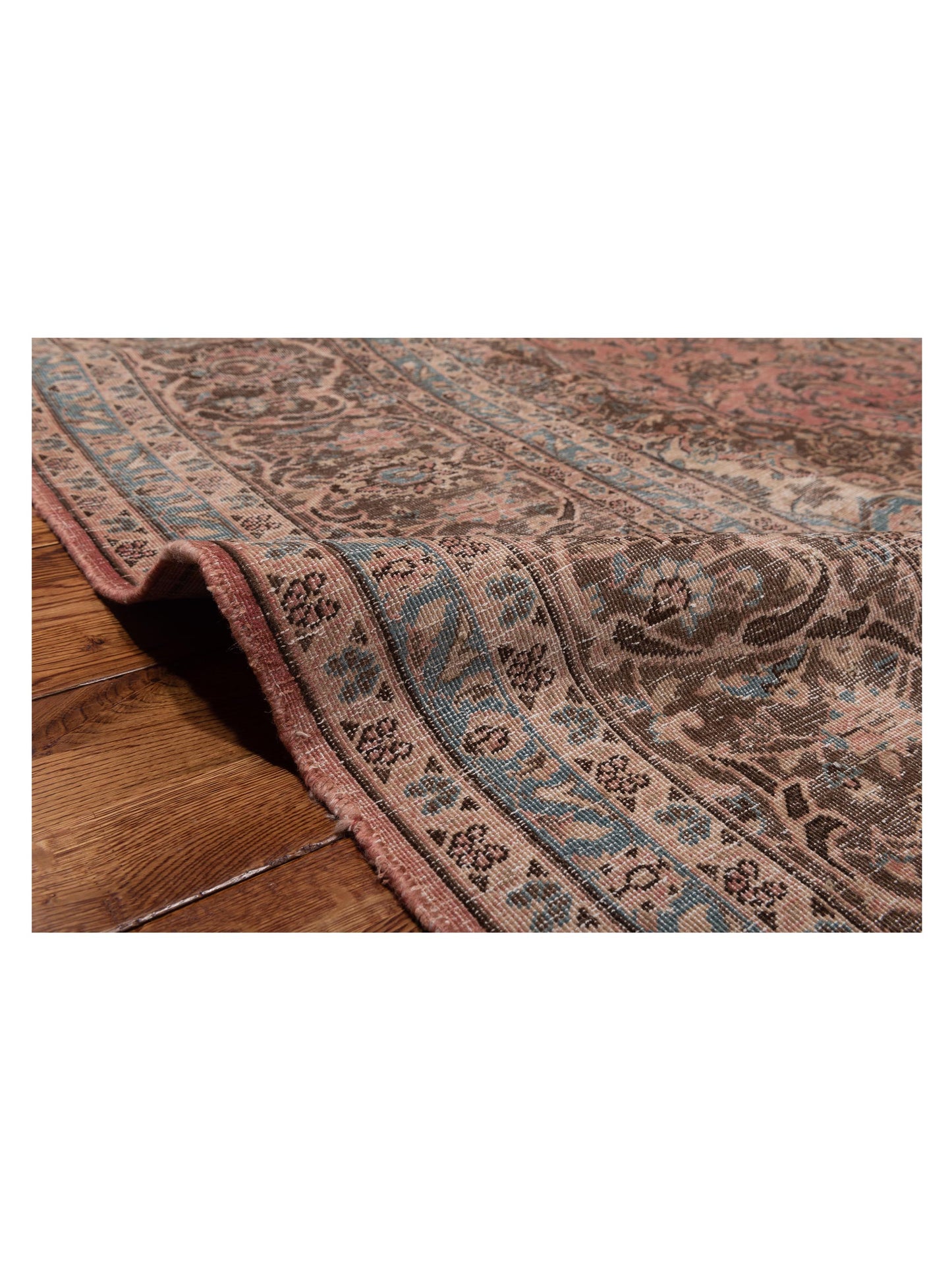 Antique Heirloom 133099 Pink Brown 9.7x12.6 Hand Knotted Rug