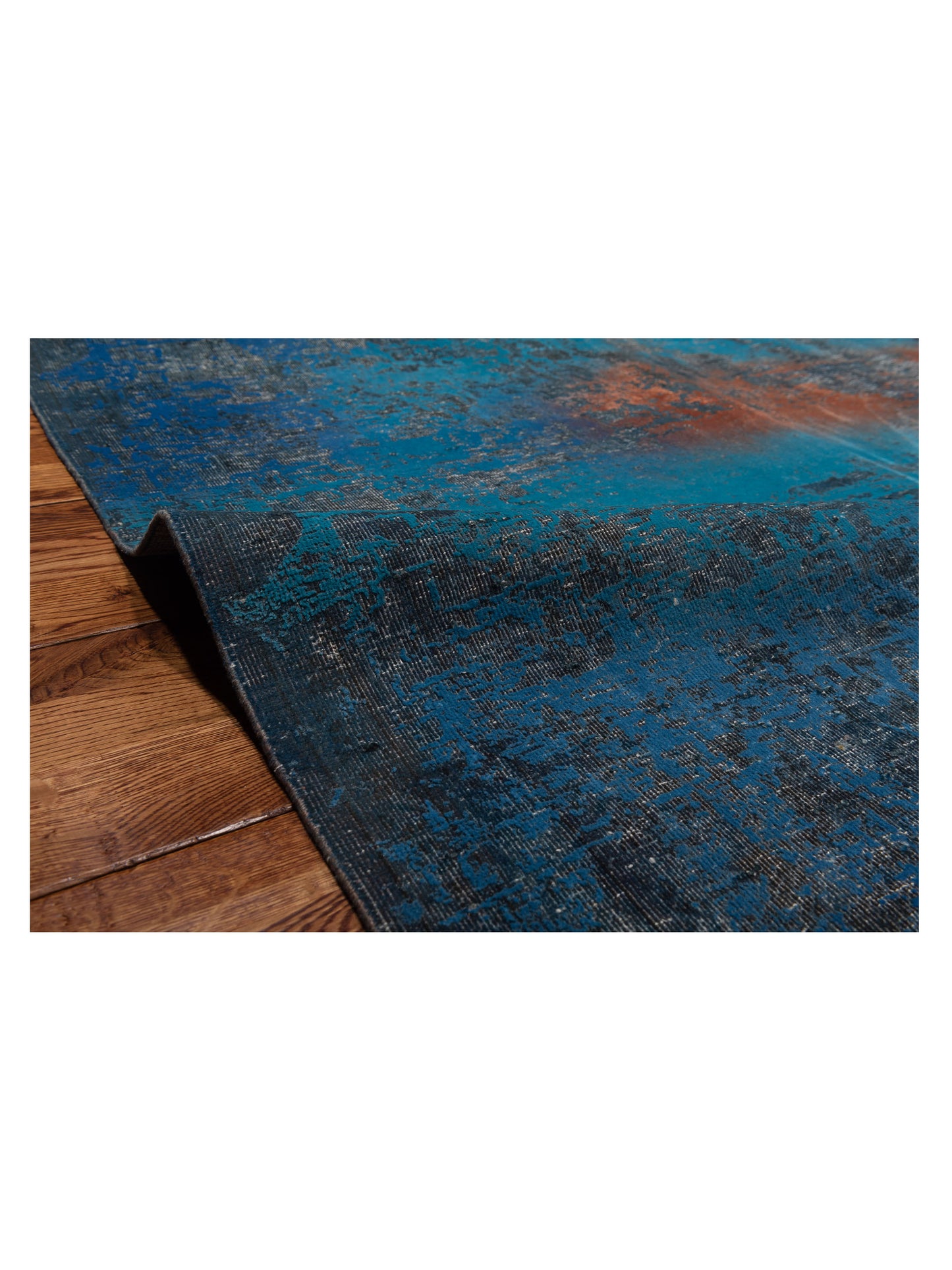 Vintage 133110 Blue Blue 9.9x13 Hand Knotted Rug