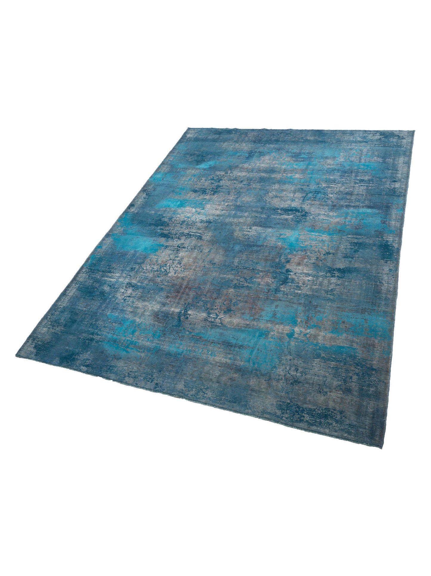Vintage 133112 Blue 9.3x13.4 Hand Knotted Rug