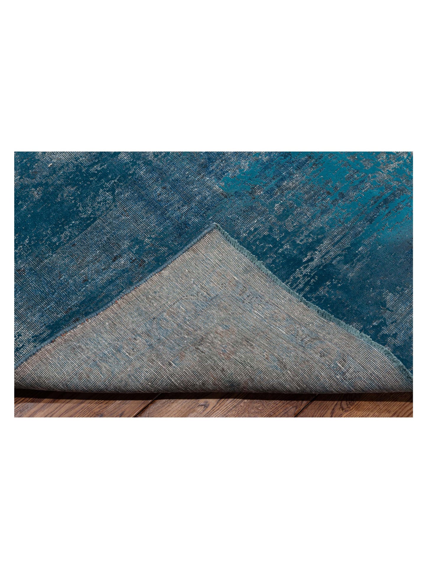 Vintage 133112 Blue 9.3x13.4 Hand Knotted Rug