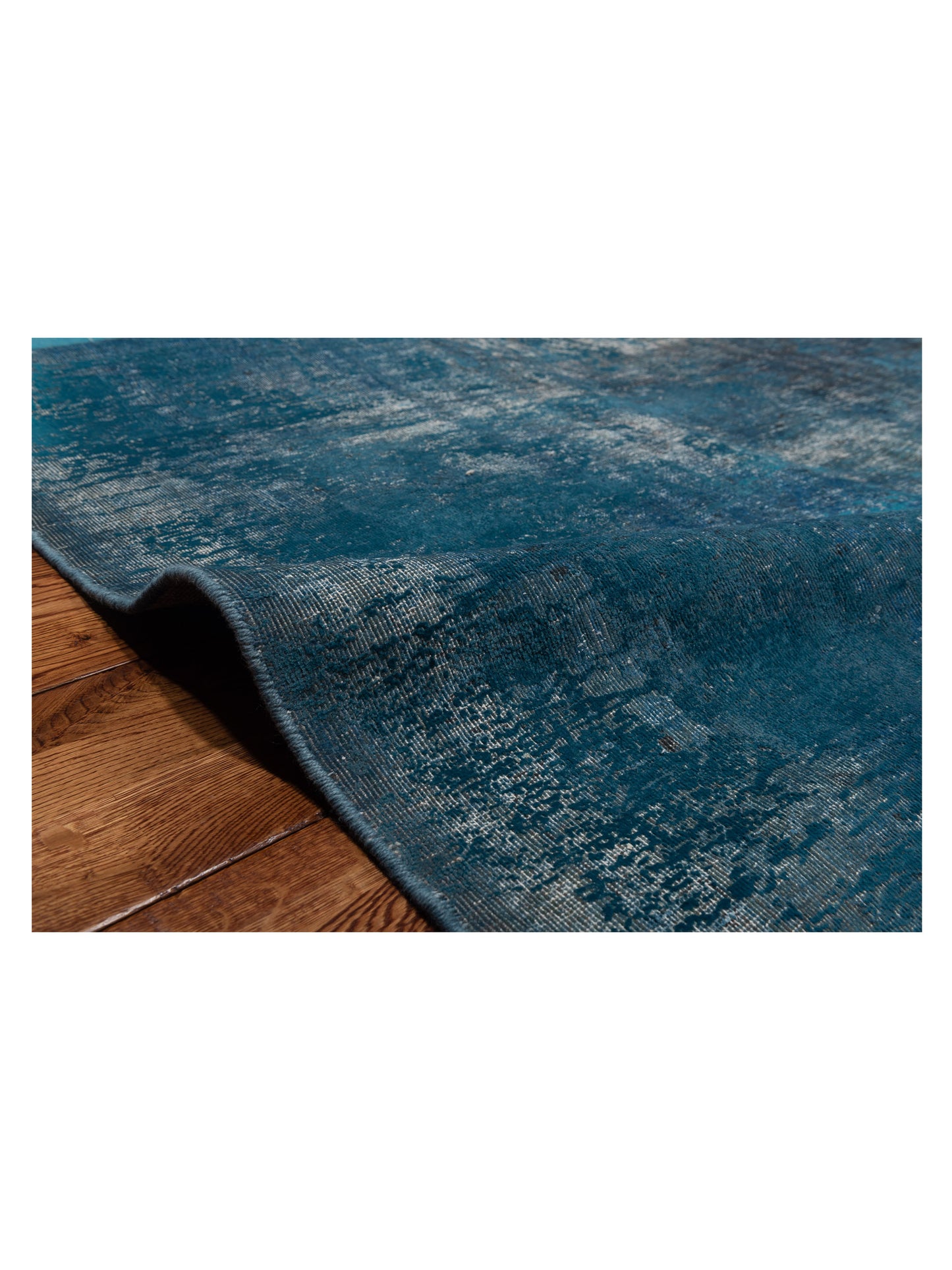 Vintage 133112 Blue 9.3x13.4 Hand Knotted Rug