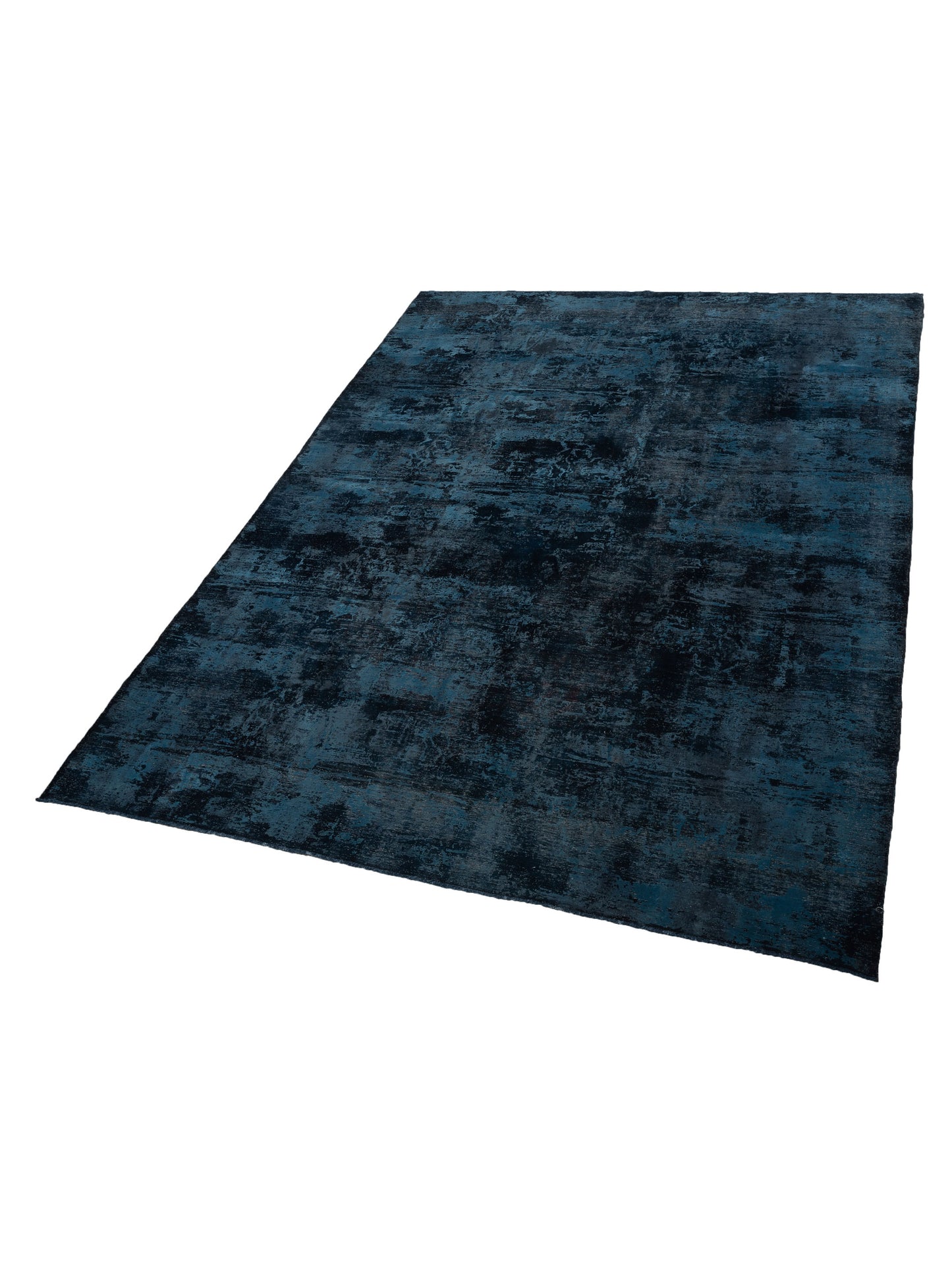 Vintage 133113 Indigo Blue 9.2x13.4 Hand Knotted Rug