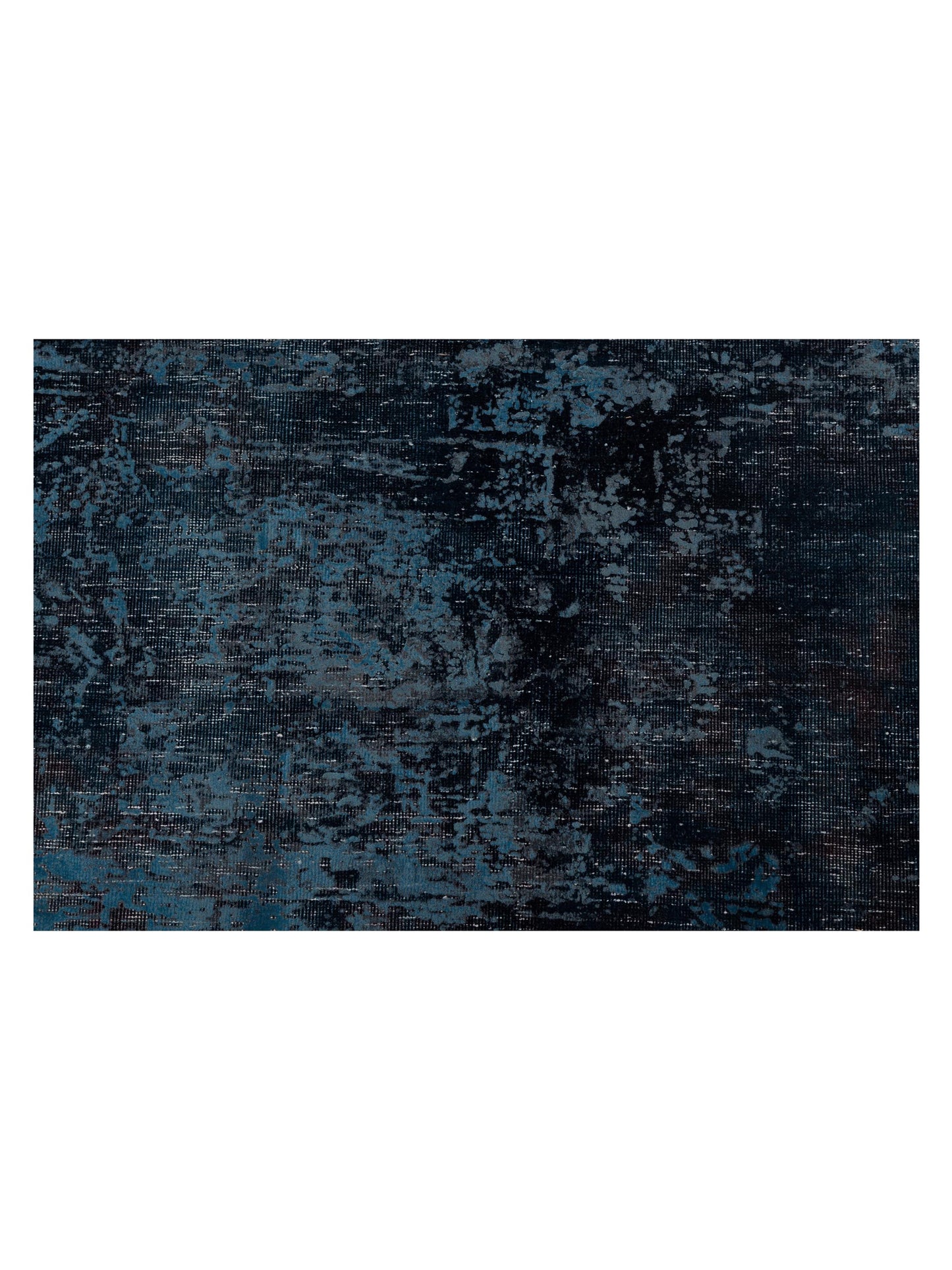 Vintage 133113 Indigo Blue 9.2x13.4 Hand Knotted Rug