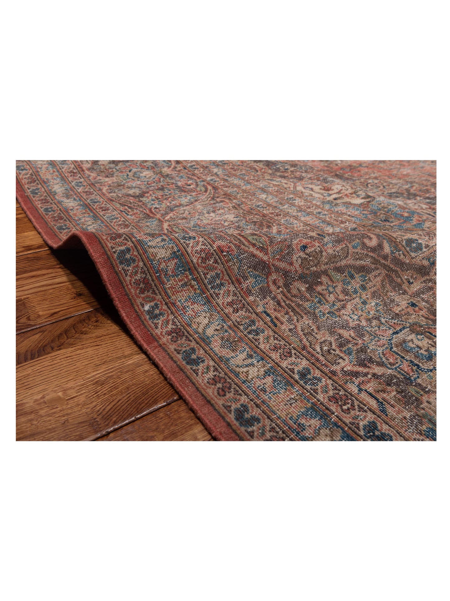 Vintage 133122 Rust Brown 9.10x12.9 Hand Knotted Rug