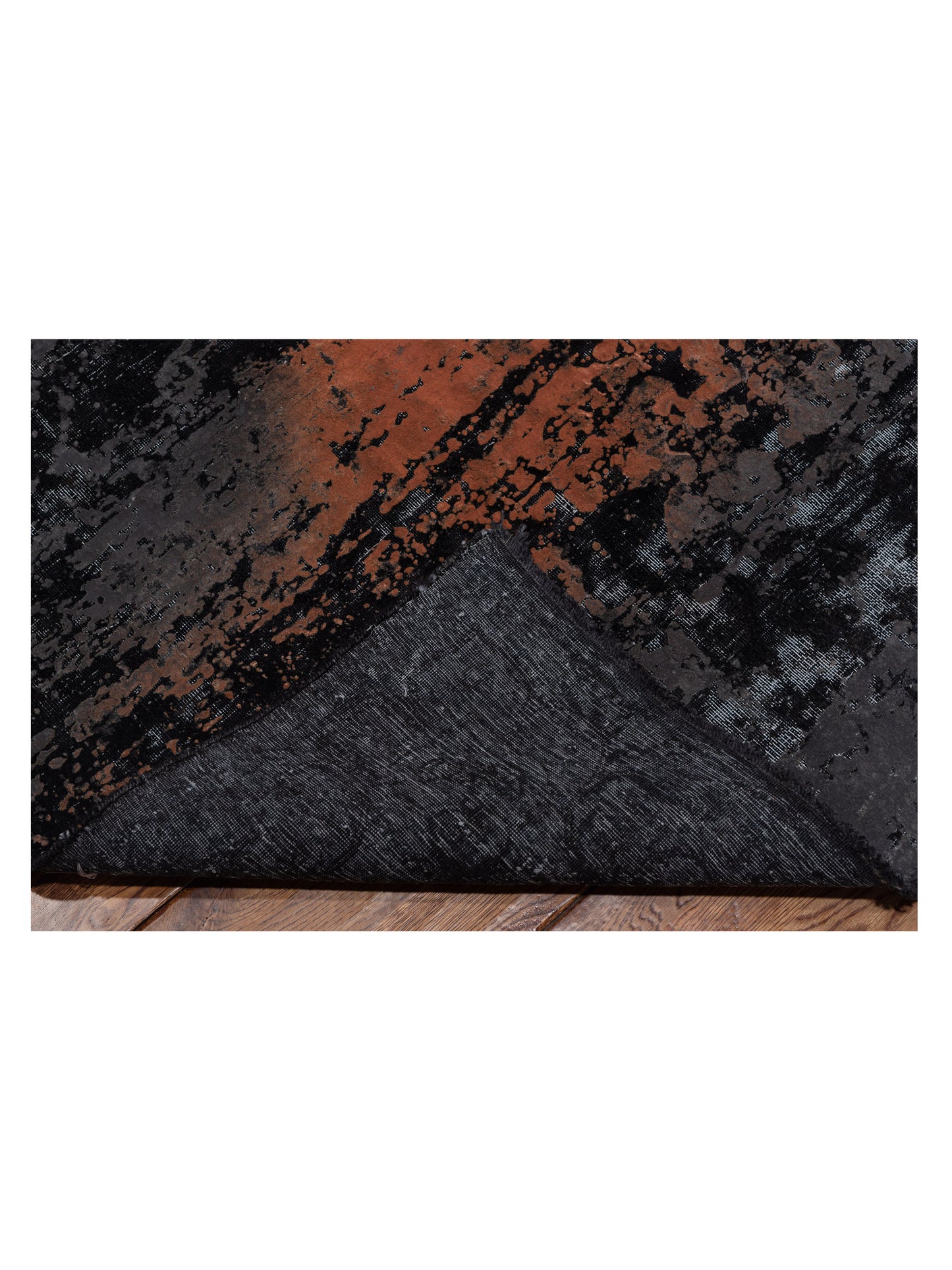 Vintage 133124 Black 8.8x11.7 Hand Knotted Rug