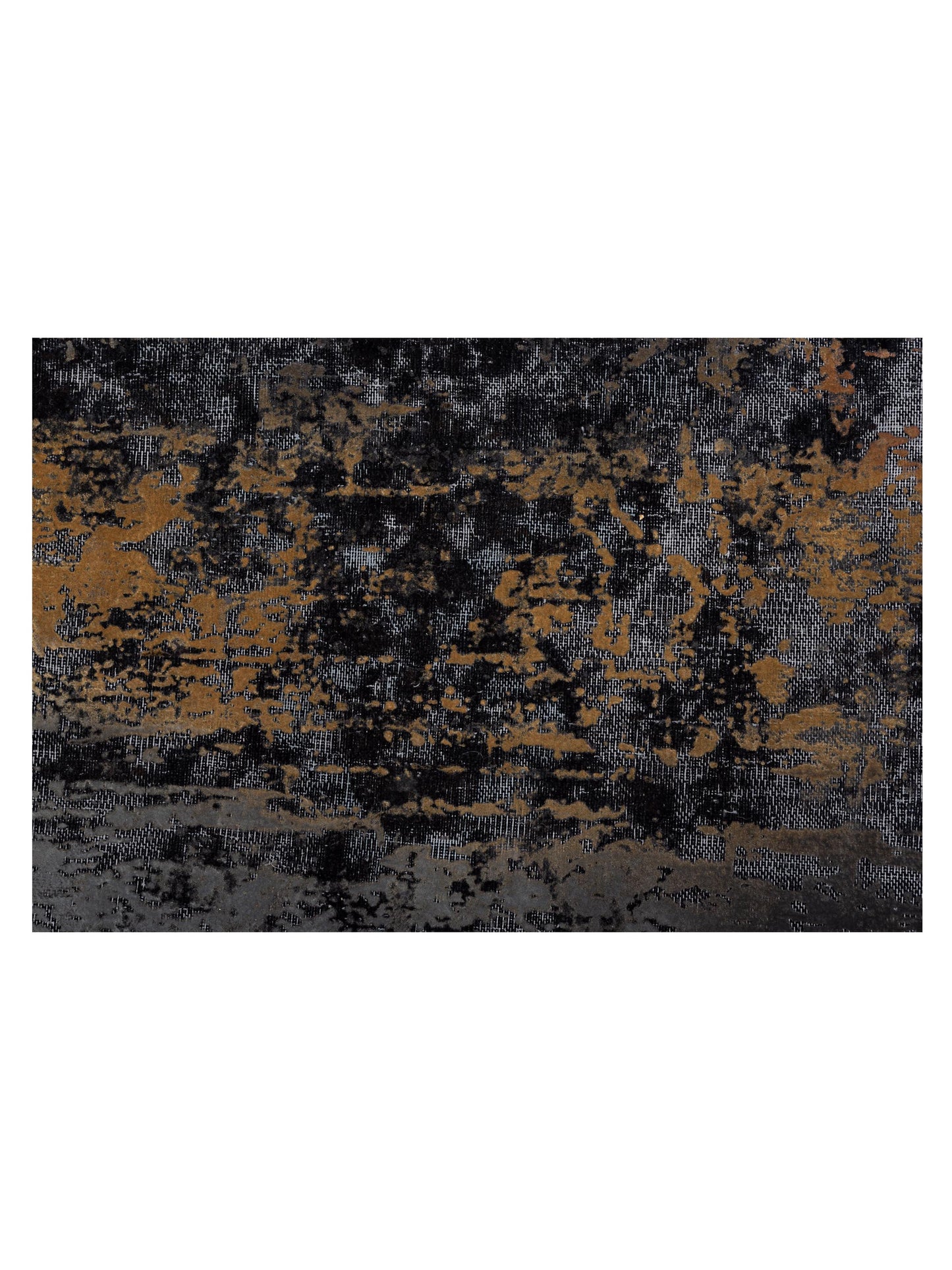 Vintage 133124 Black 8.8x11.7 Hand Knotted Rug
