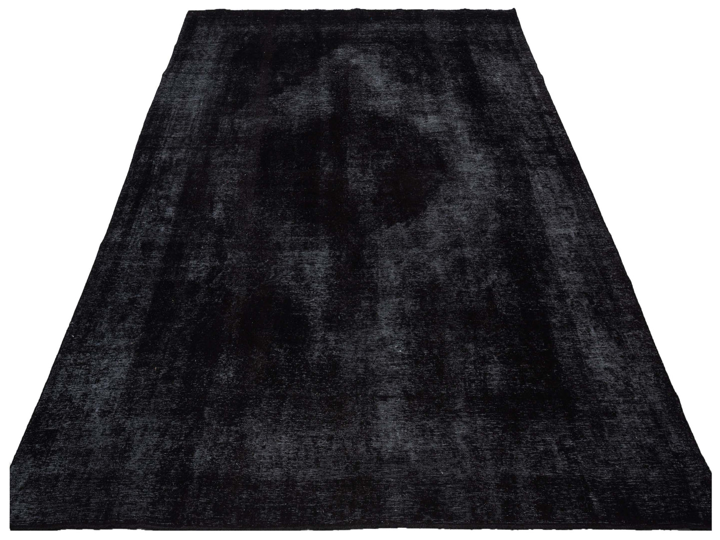 Vintage 133132 Black 9.5x12.9 Hand Knotted Rug