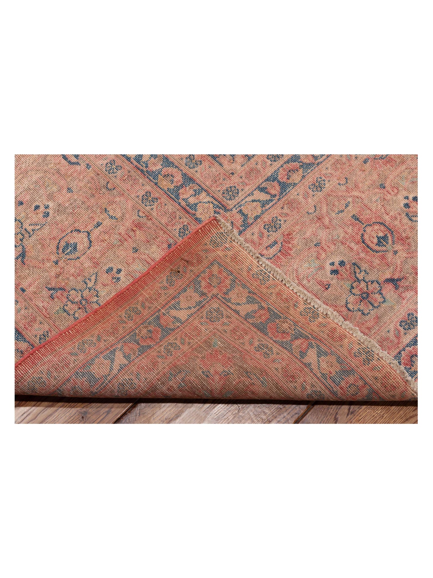 Vintage 133133 Pink 9.2x11.11 Hand Knotted Rug