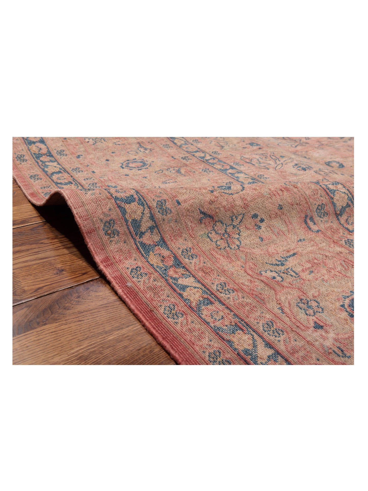 Vintage 133133 Pink 9.2x11.11 Hand Knotted Rug