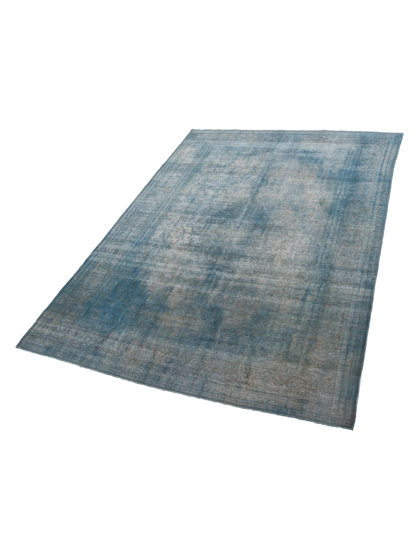 Vintage 133134 Blue 9.8x13.3 Hand Knotted Rug