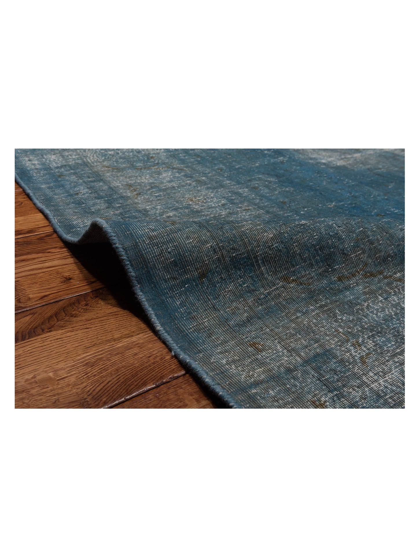 Vintage 133134 Blue 9.8x13.3 Hand Knotted Rug