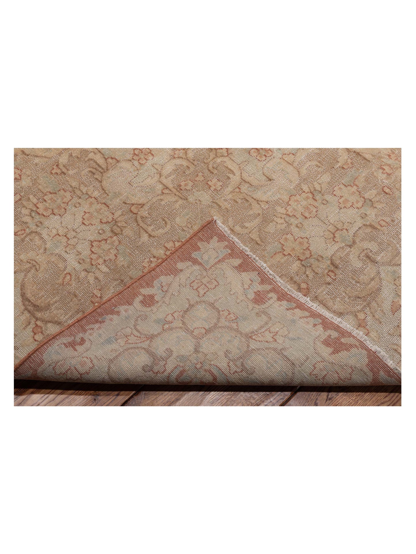 Vintage 133135 Copper Ivory 9.8x12.10 Hand Knotted Rug