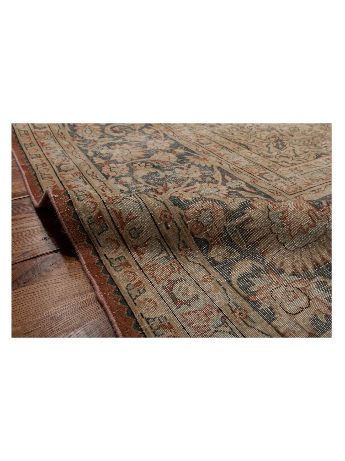 Vintage 133136 Brick Gray 11.2x15.11 Hand Knotted Rug