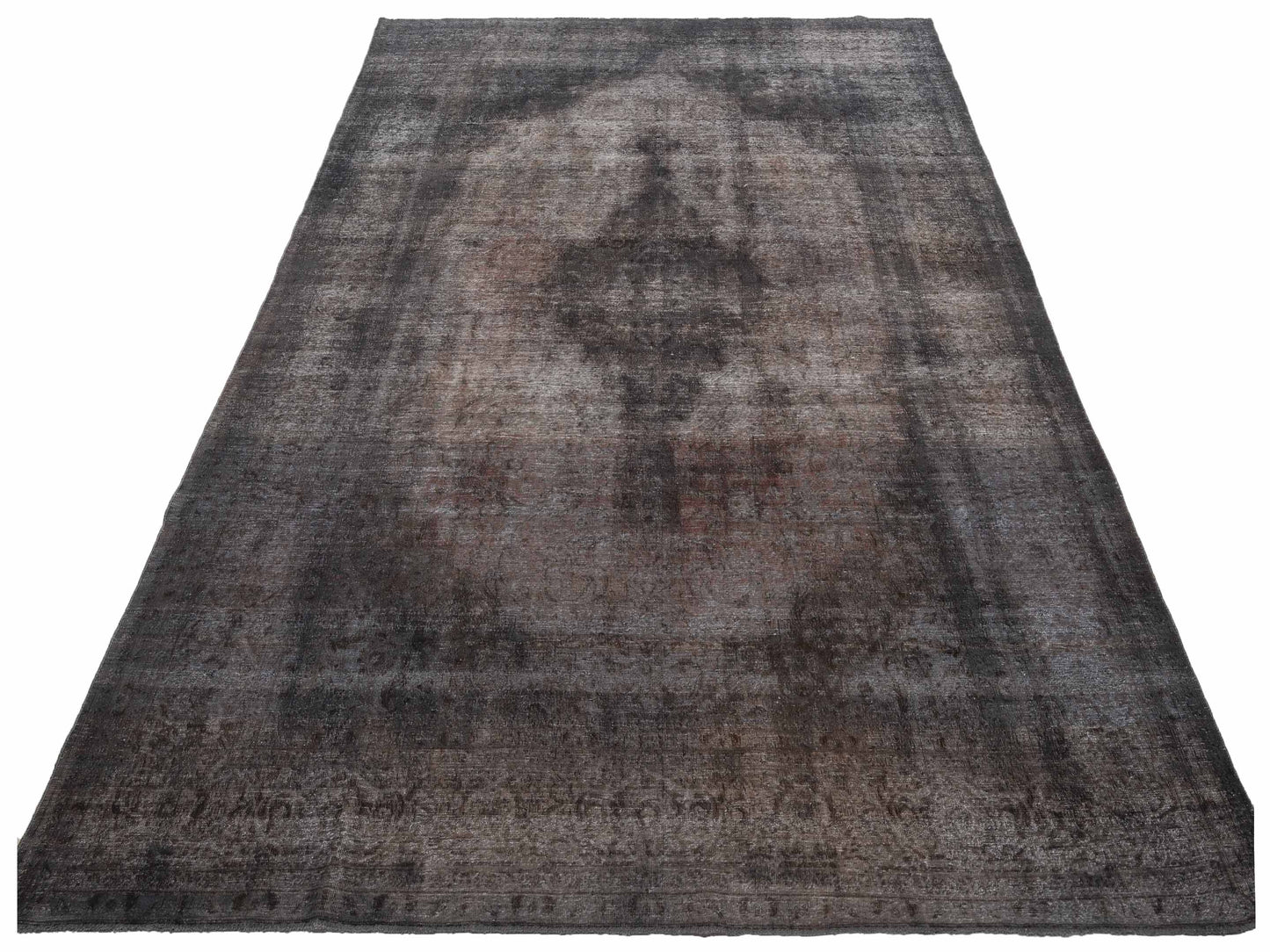 Vintage 133151 Dark Gray 9.4x12.11 Hand Knotted Rug