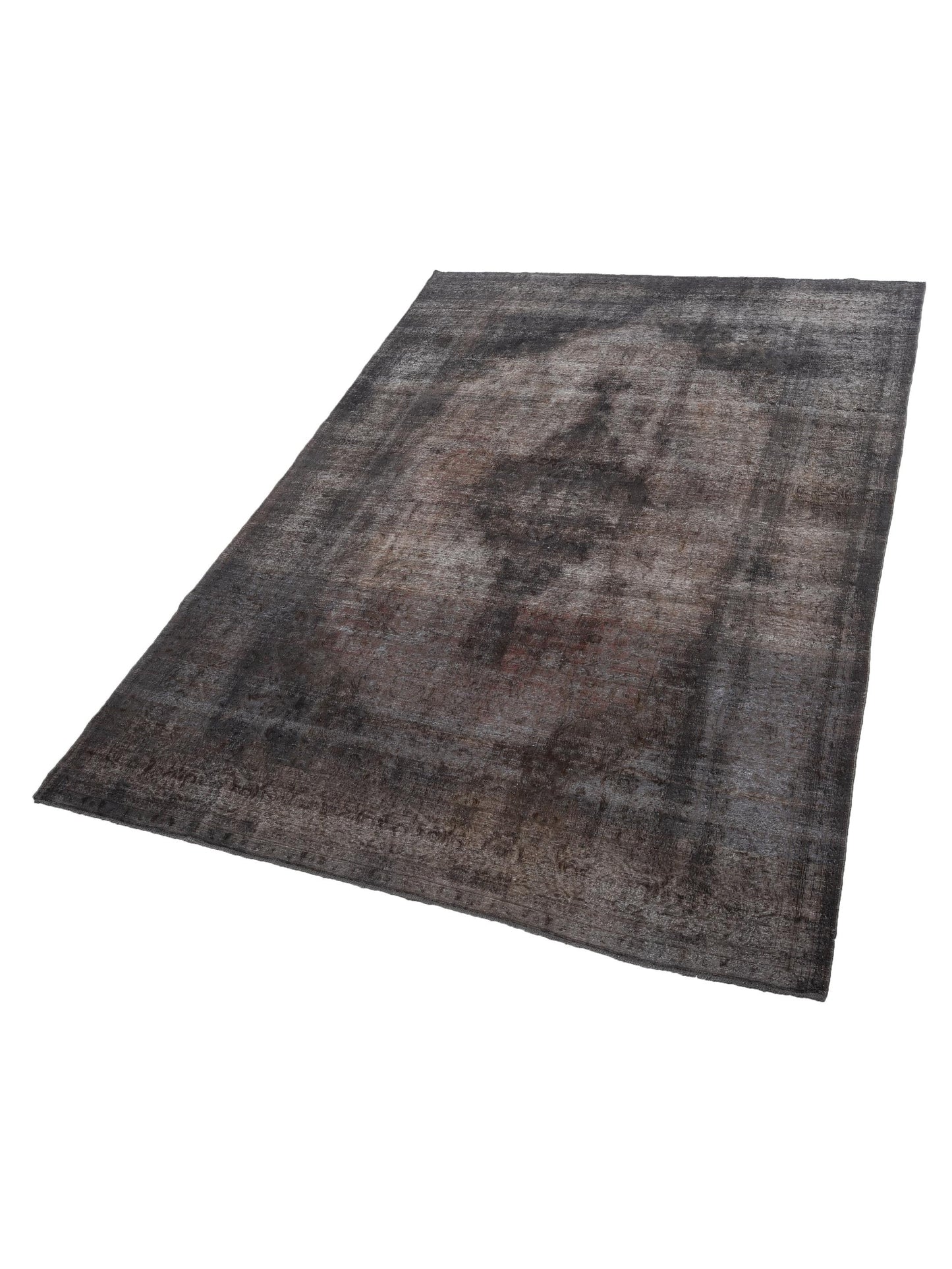 Vintage 133151 Dark Gray 9.4x12.11 Hand Knotted Rug