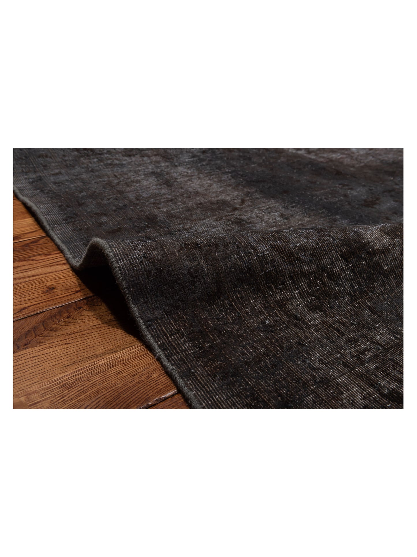 Vintage 133151 Dark Gray 9.4x12.11 Hand Knotted Rug