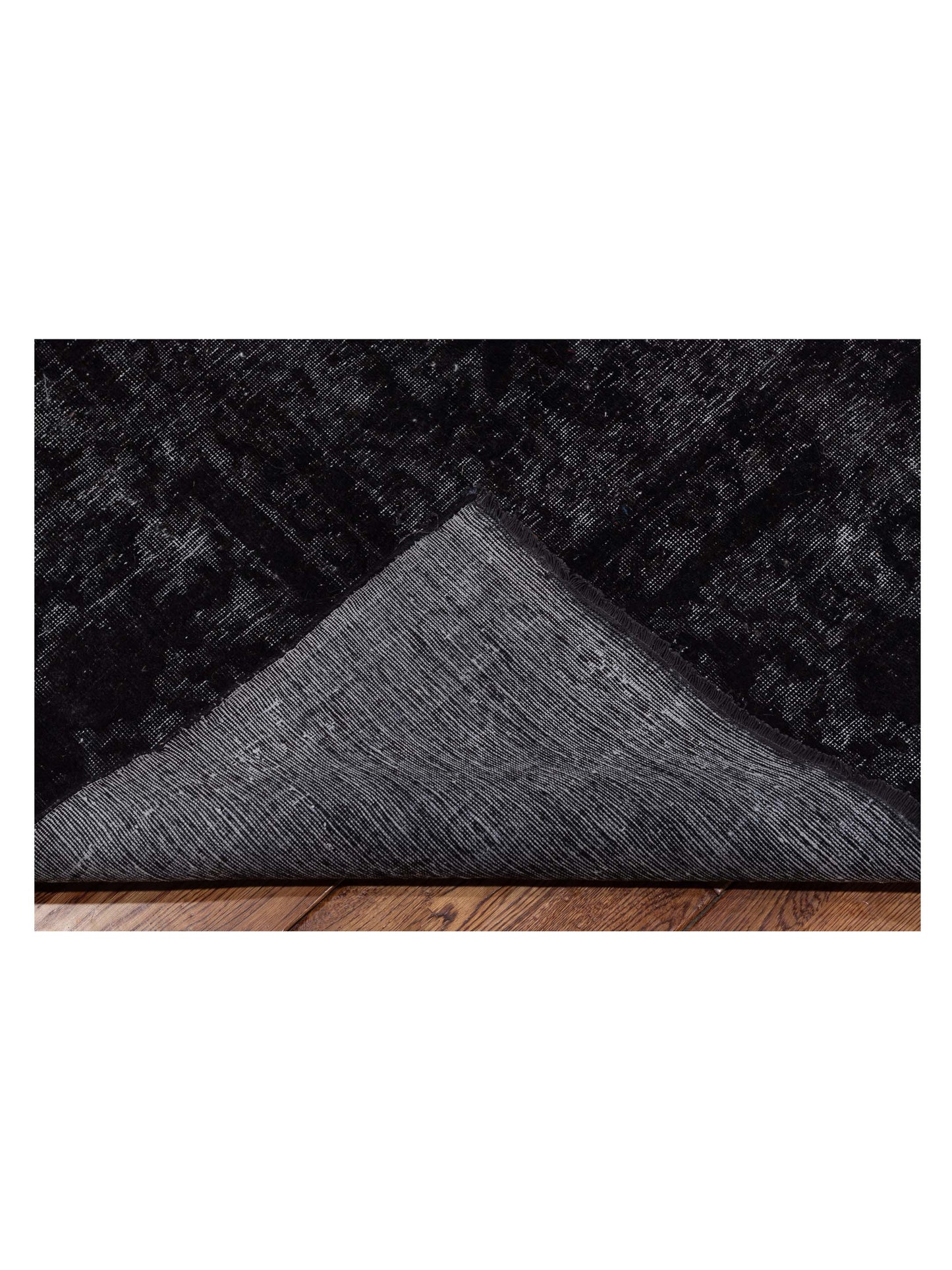 Vintage 133153 Black 8.3x11.8 Hand Knotted Rug