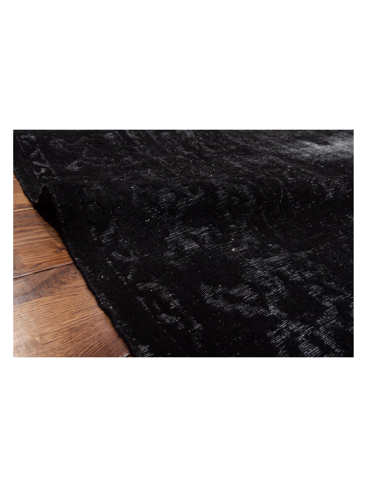 Vintage 133153 Black 8.3x11.8 Hand Knotted Rug