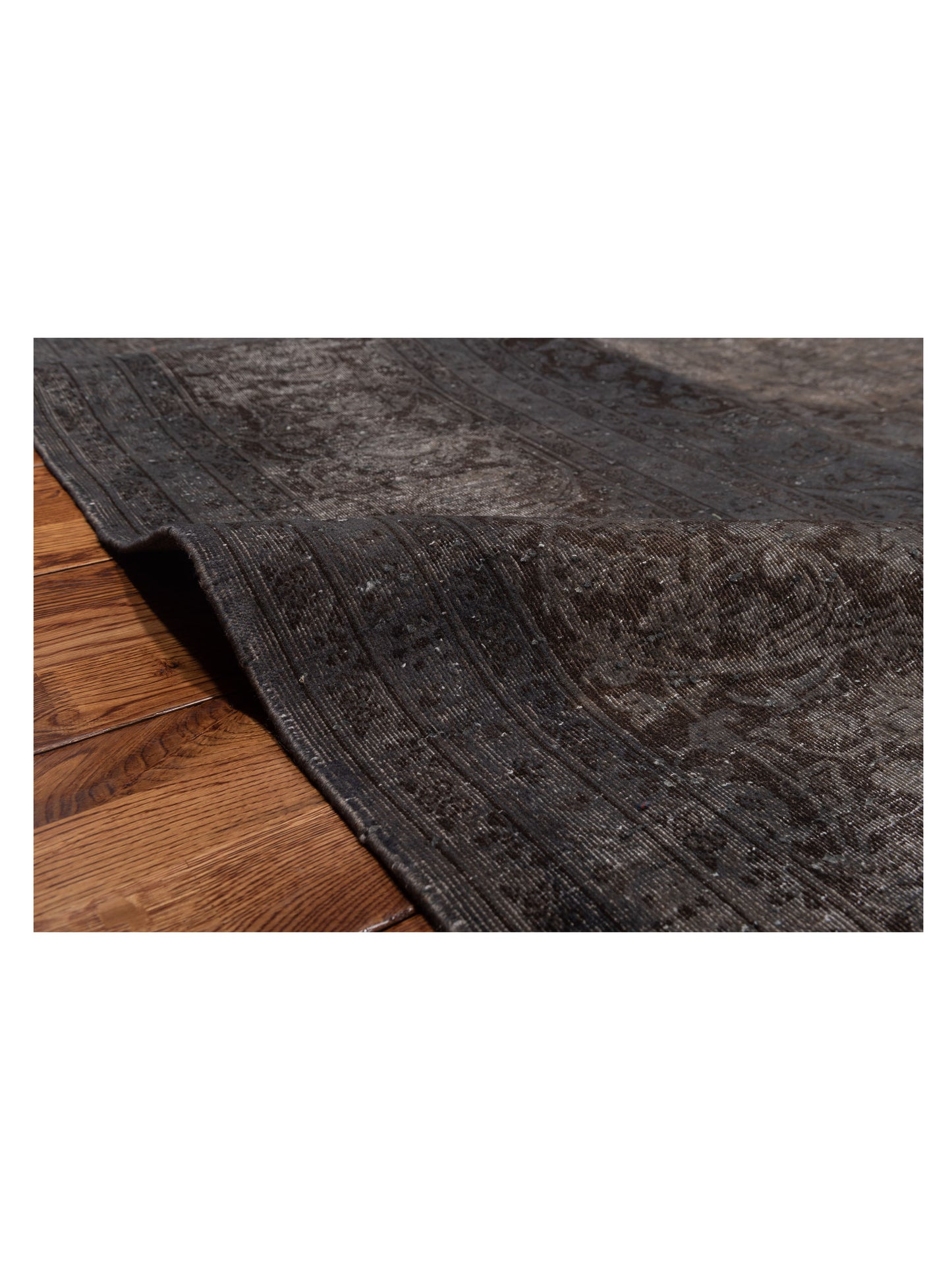 Vintage 133157 Dark Gray 9.9x12.11 Hand Knotted Rug