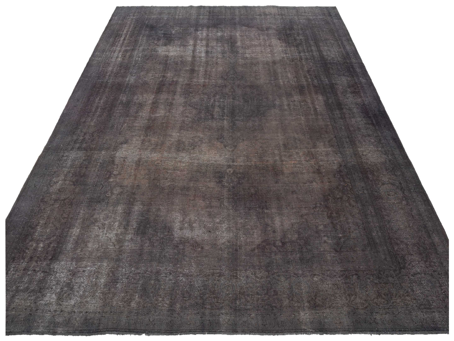 Vintage 133158 Dark Gray 10.7x14 Hand Knotted Rug