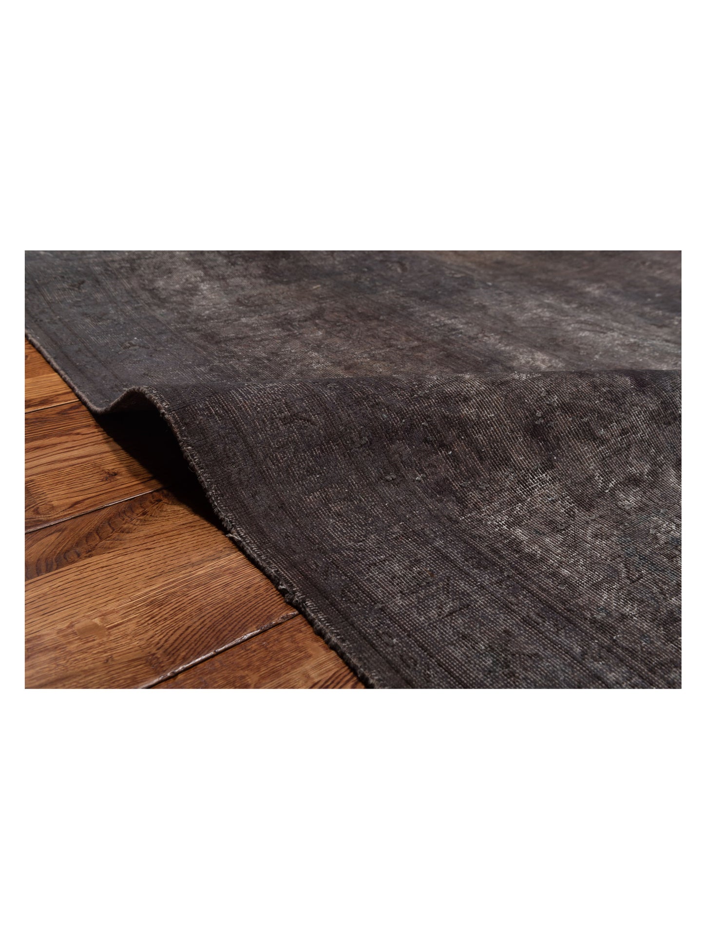 Vintage 133158 Dark Gray 10.7x14 Hand Knotted Rug