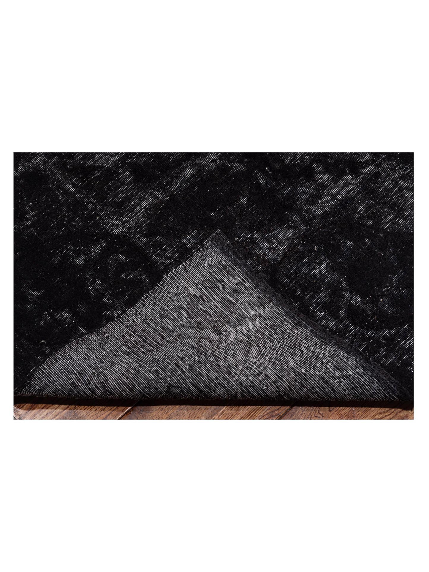 Vintage 133160 Black Black 9.7x13 Hand Knotted Rug