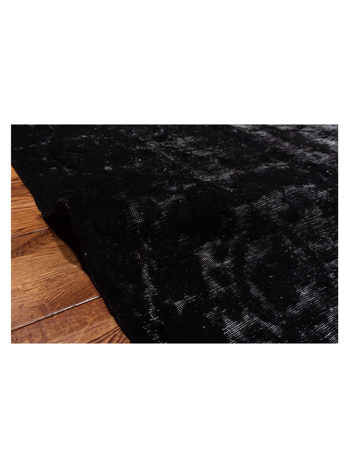 Vintage 133160 Black Black 9.7x13 Hand Knotted Rug
