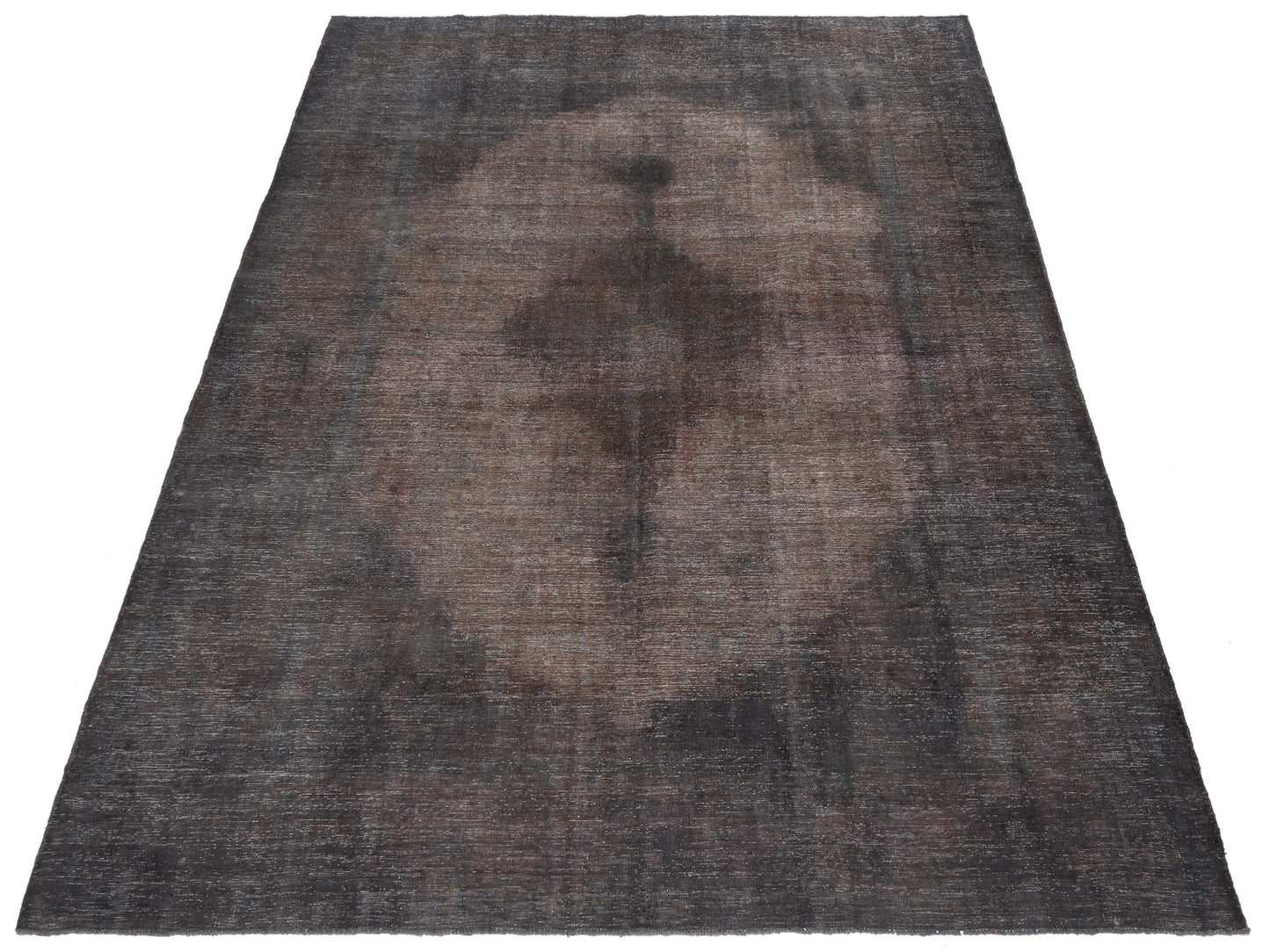 Vintage 133161 Dark Gray 9.10x12.6 Hand Knotted Rug