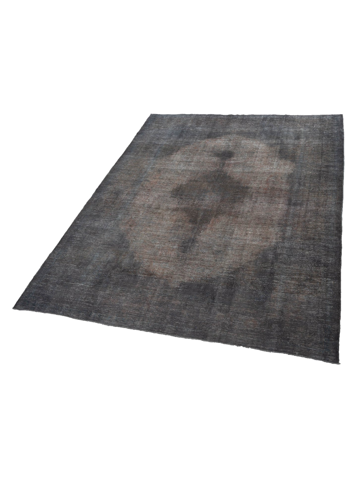 Vintage 133161 Dark Gray 9.10x12.6 Hand Knotted Rug