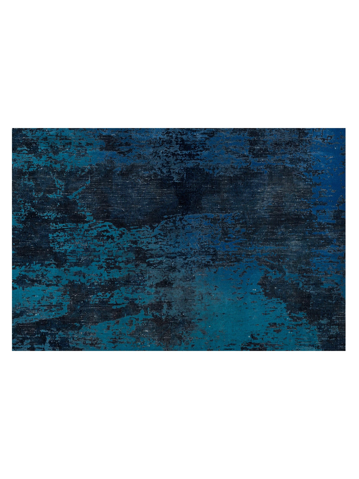 Vintage 133163 Indigo Blue 9.11x13.2 Hand Knotted Rug