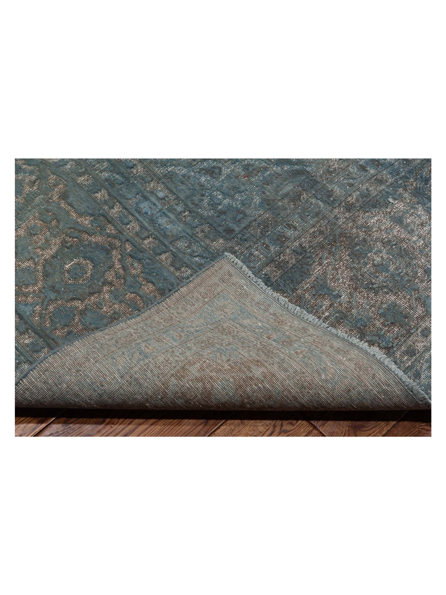 Vintage 133164 Blue 10x13.4 Hand Knotted Rug