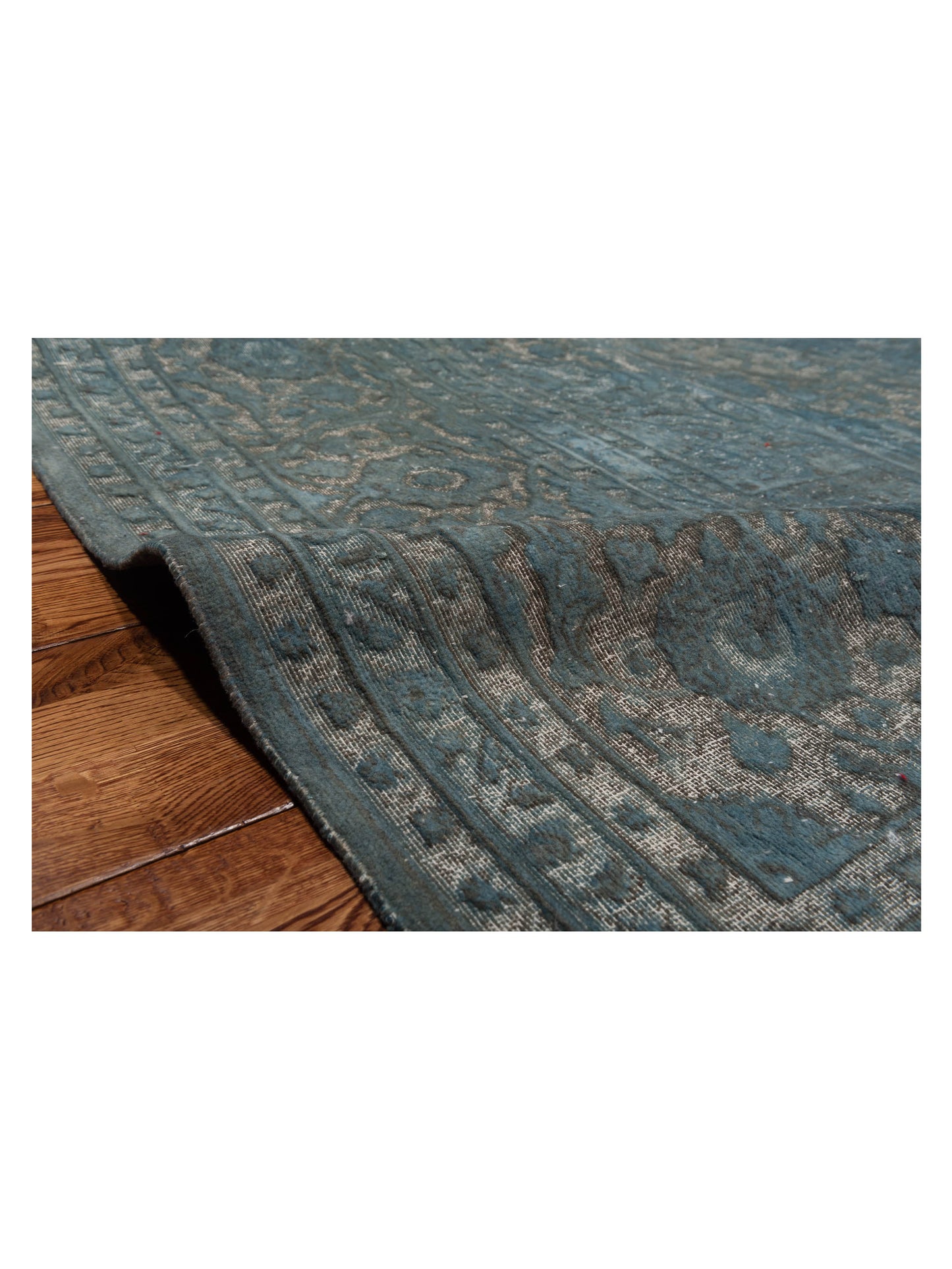 Vintage 133164 Blue 10x13.4 Hand Knotted Rug