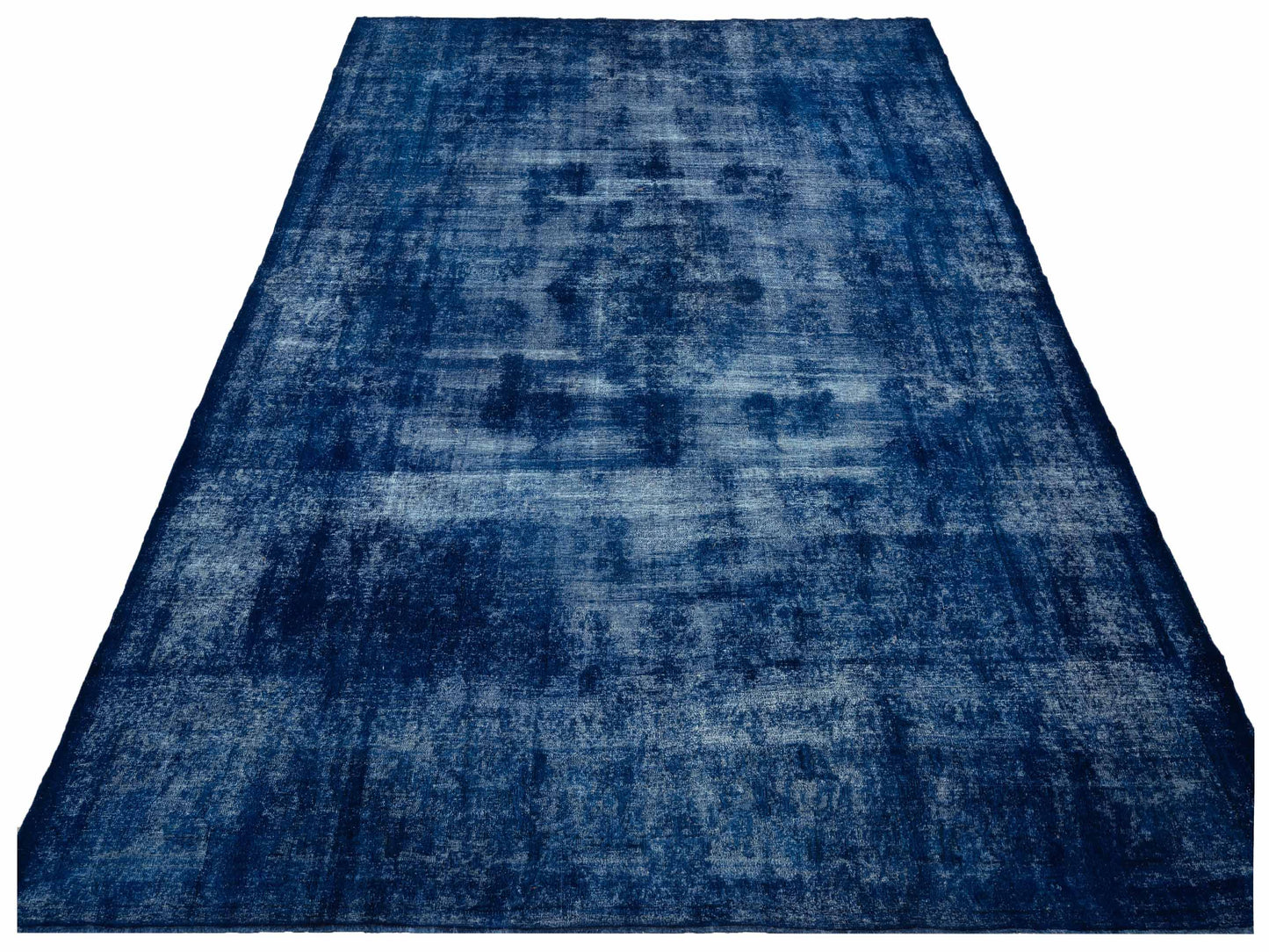 Vintage 133169 Dark Blue 9.7x13.5 Hand Knotted Rug