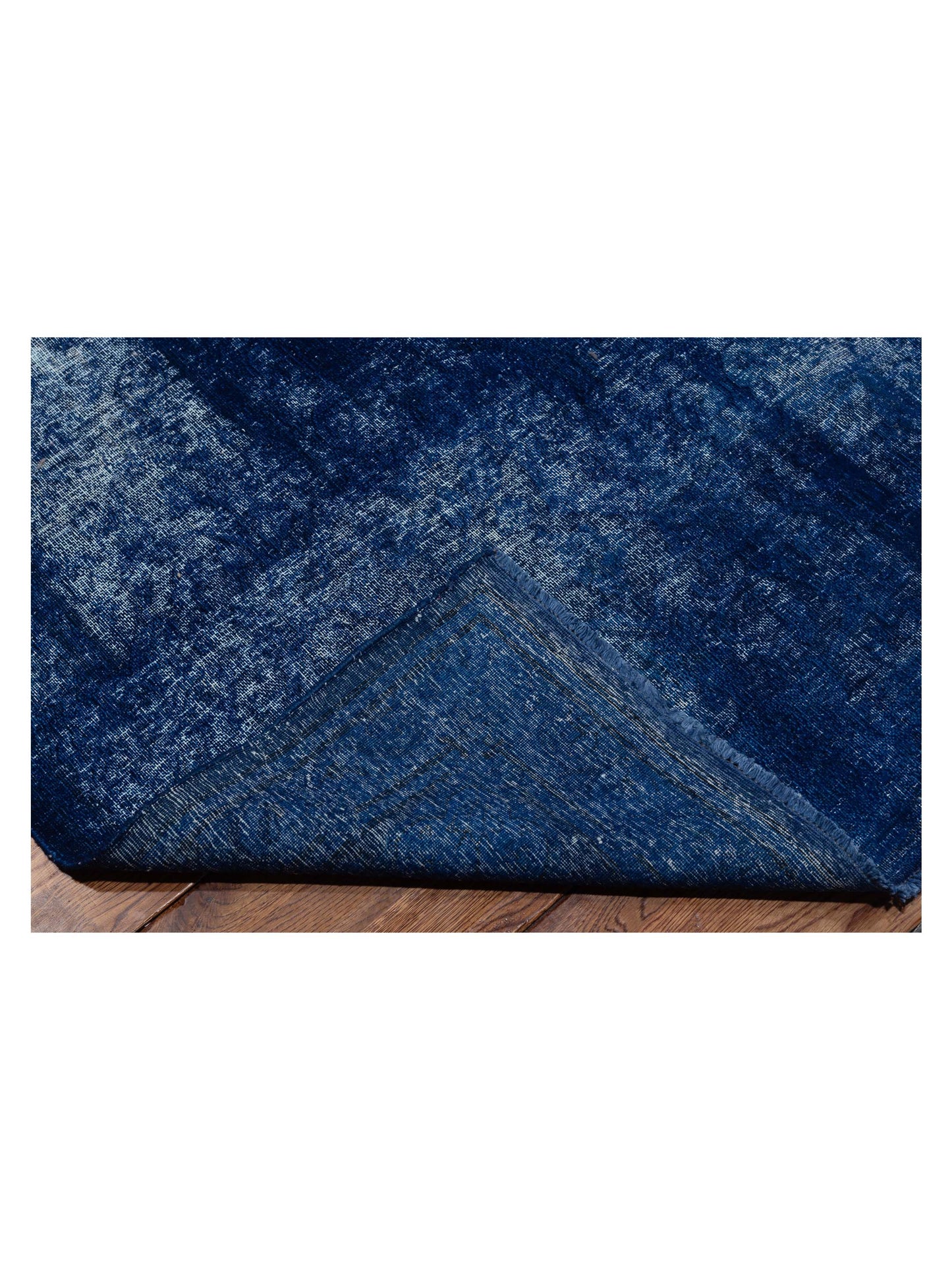 Vintage 133169 Dark Blue 9.7x13.5 Hand Knotted Rug