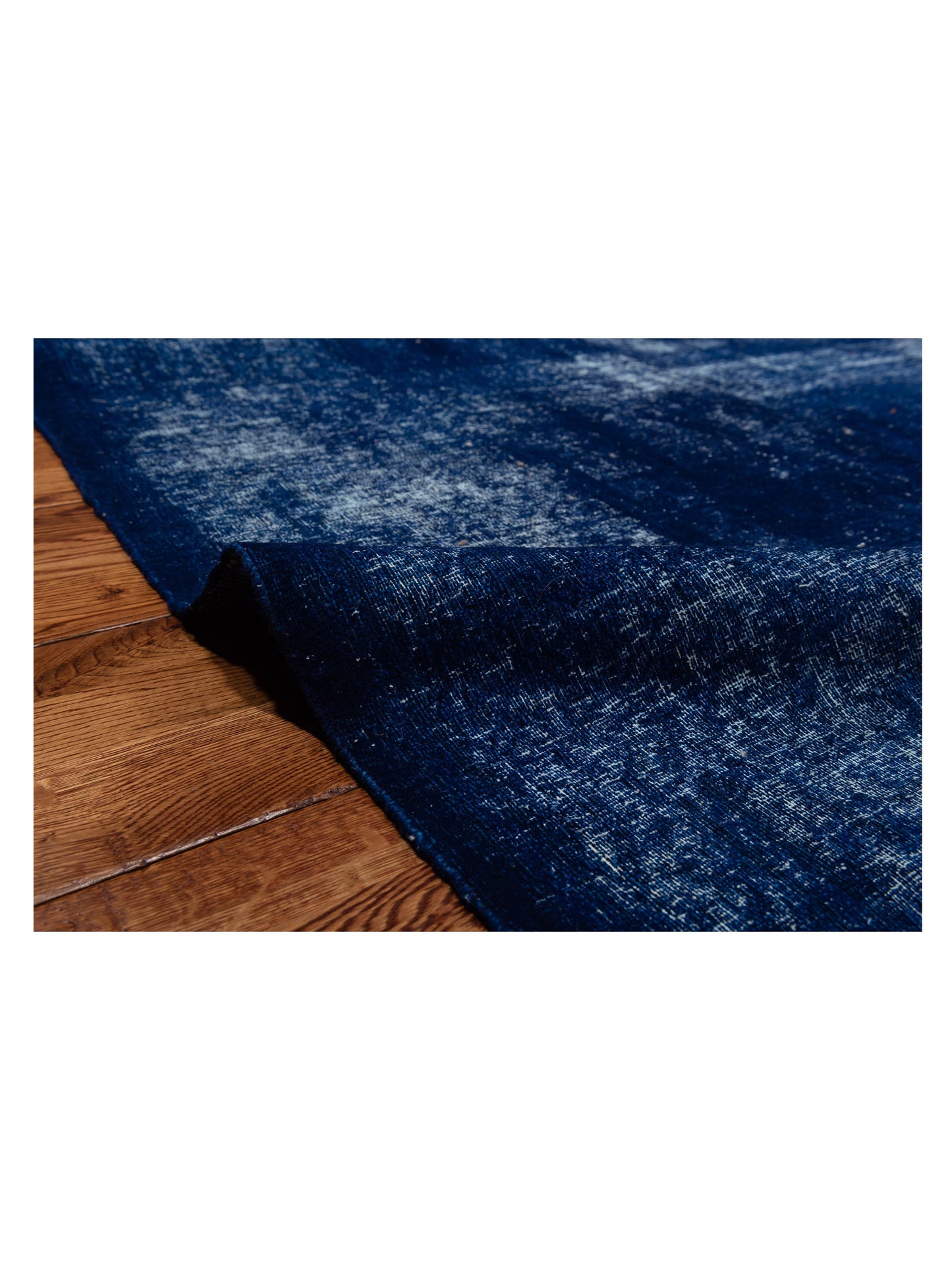 Vintage 133169 Dark Blue 9.7x13.5 Hand Knotted Rug