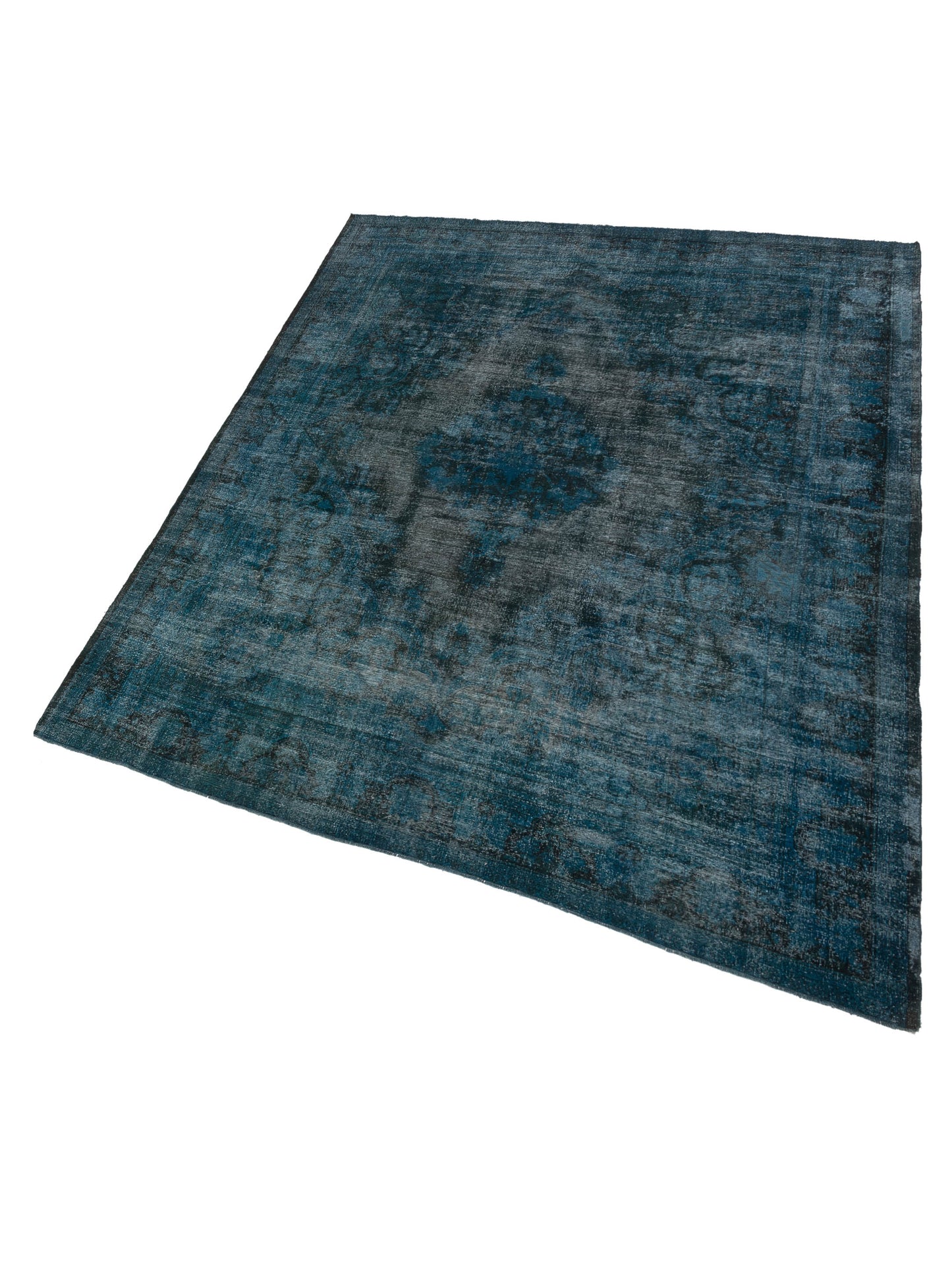 Vintage 133171 Blue 10.10x13.7 Hand Knotted Rug