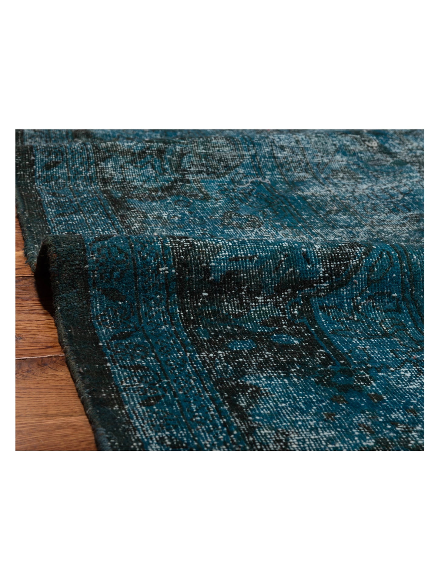 Vintage 133171 Blue 10.10x13.7 Hand Knotted Rug