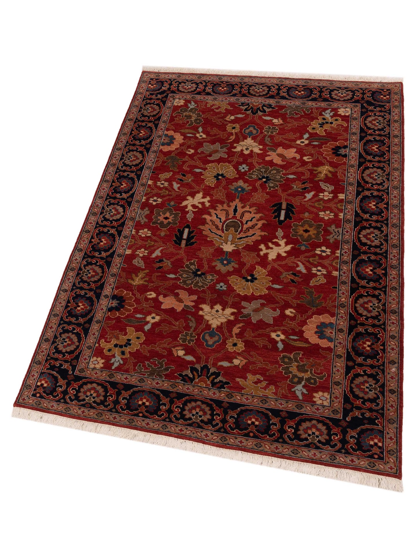 Crown 133175 Red Navy 4.1x5.10 Hand Knotted Rug
