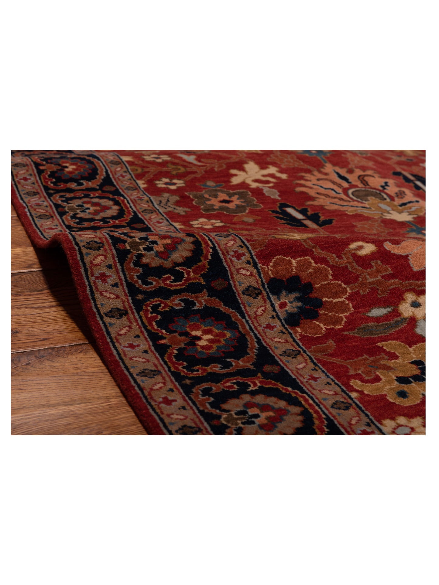 Crown 133175 Red Navy 4.1x5.10 Hand Knotted Rug