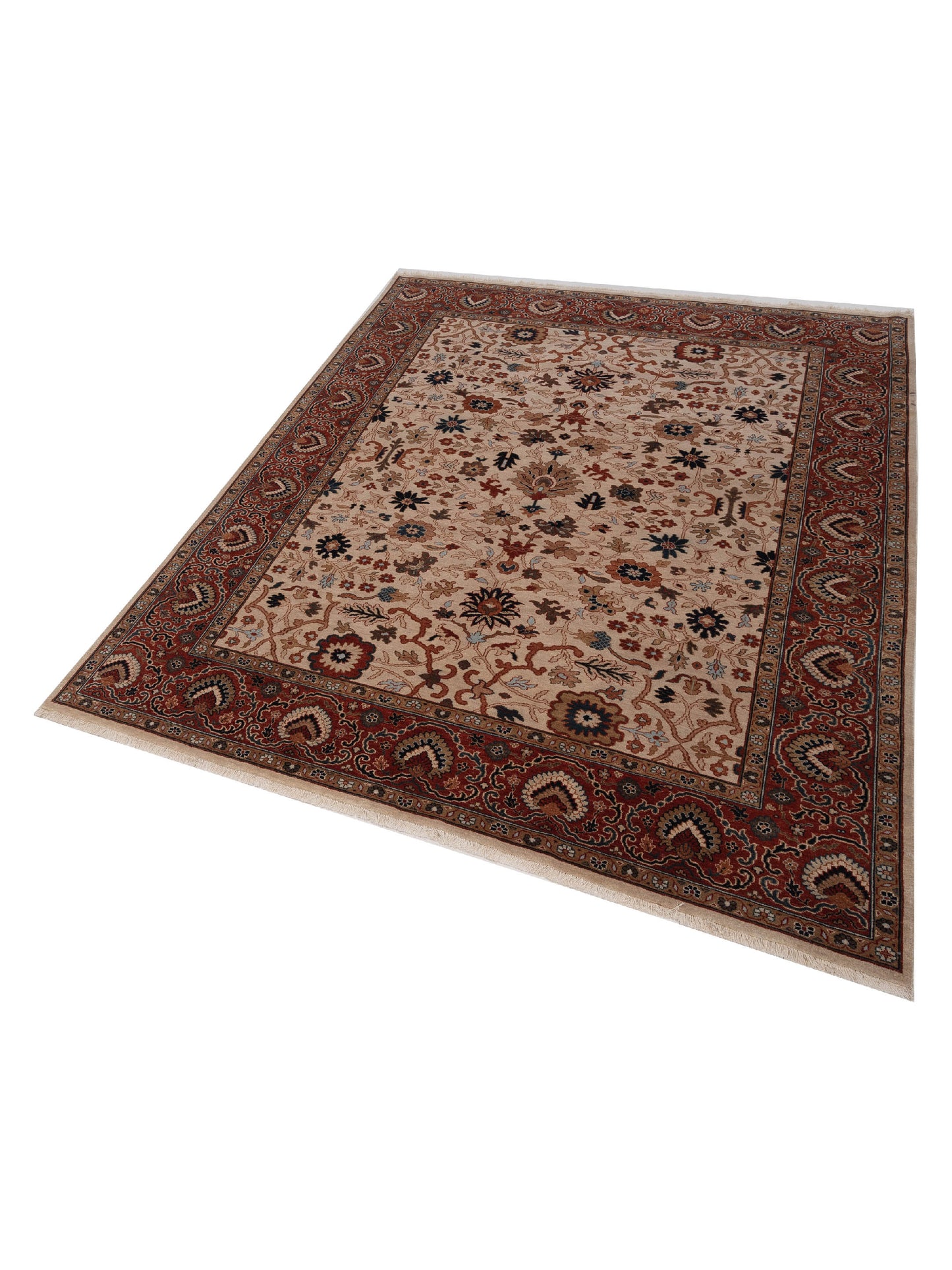 Crown 133179 Ivory Rust 8.1x9.10 Hand Knotted Rug