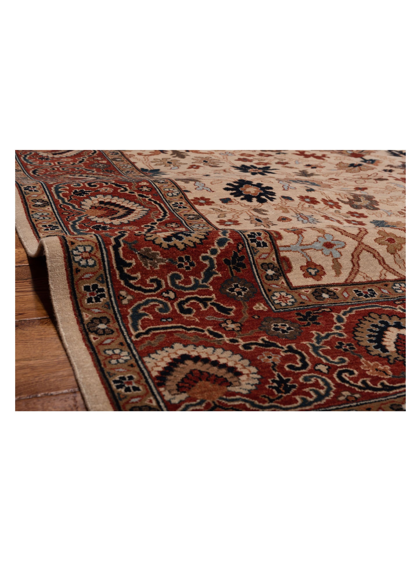 Crown 133179 Ivory Rust 8.1x9.10 Hand Knotted Rug