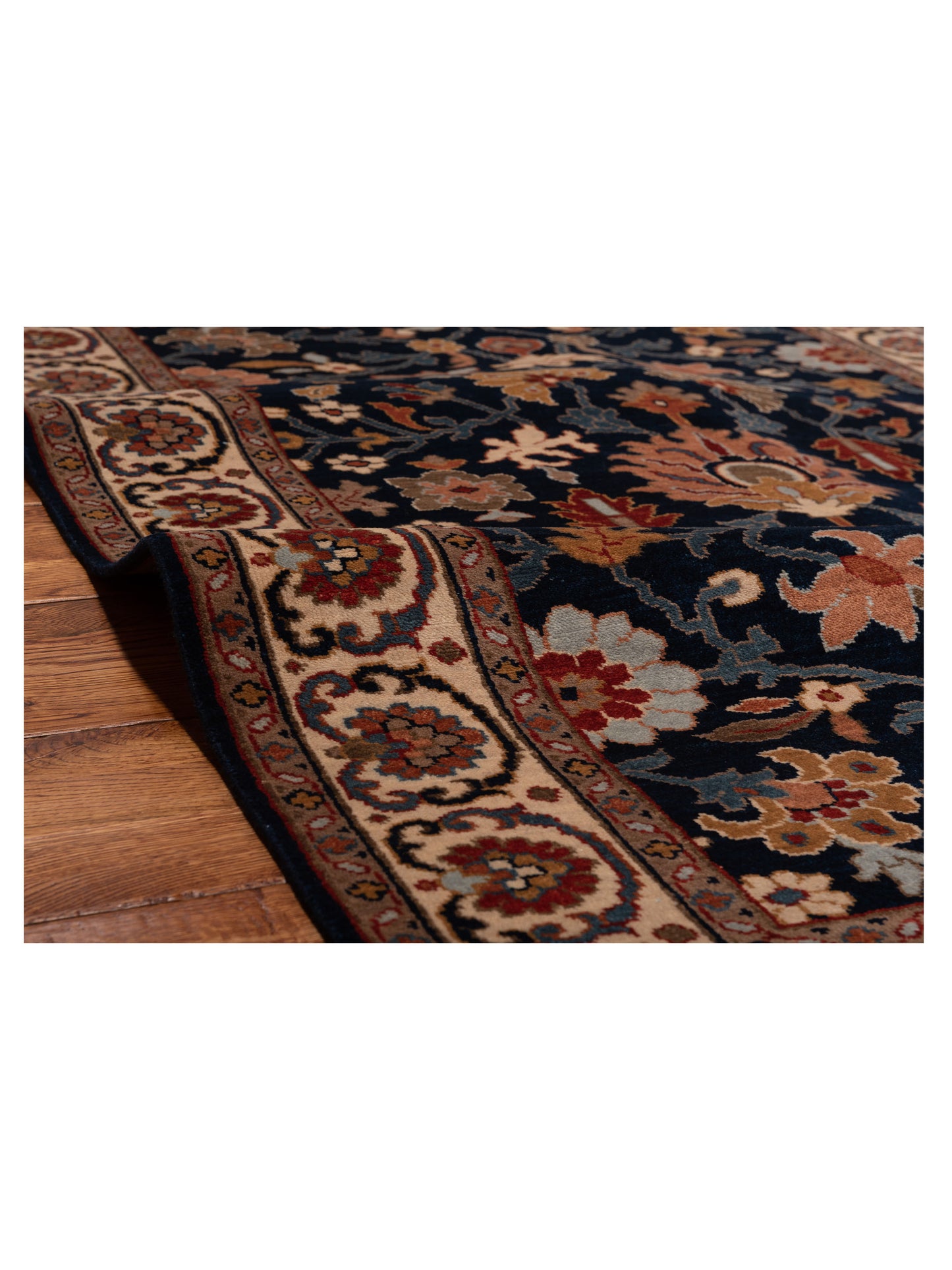 Crown 133182 Navy Ivory 4x6 Hand Knotted Rug