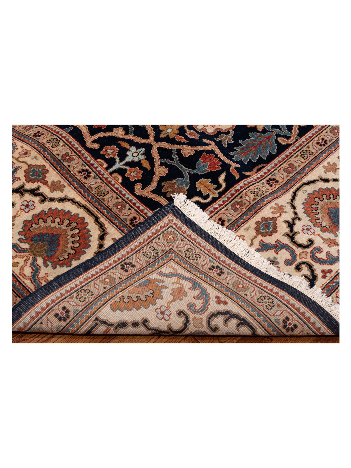 Crown 133185 Navy Ivory 8.9x11.10 Hand Knotted Rug