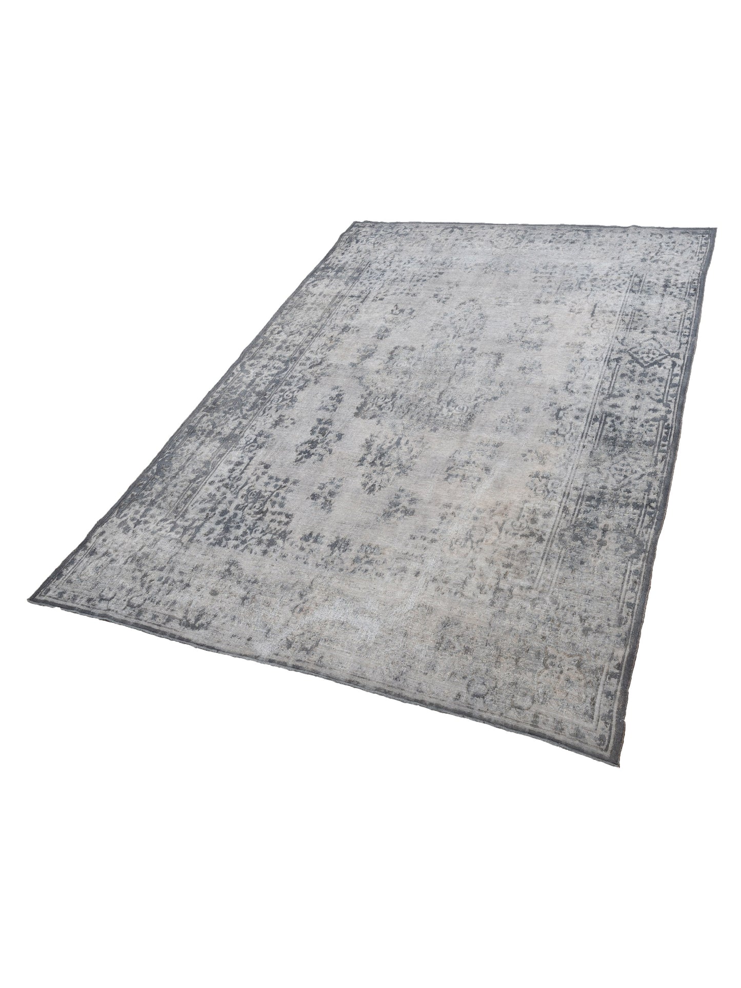 Vintage 133203 Gray 9.9x13.9 Hand Knotted Rug