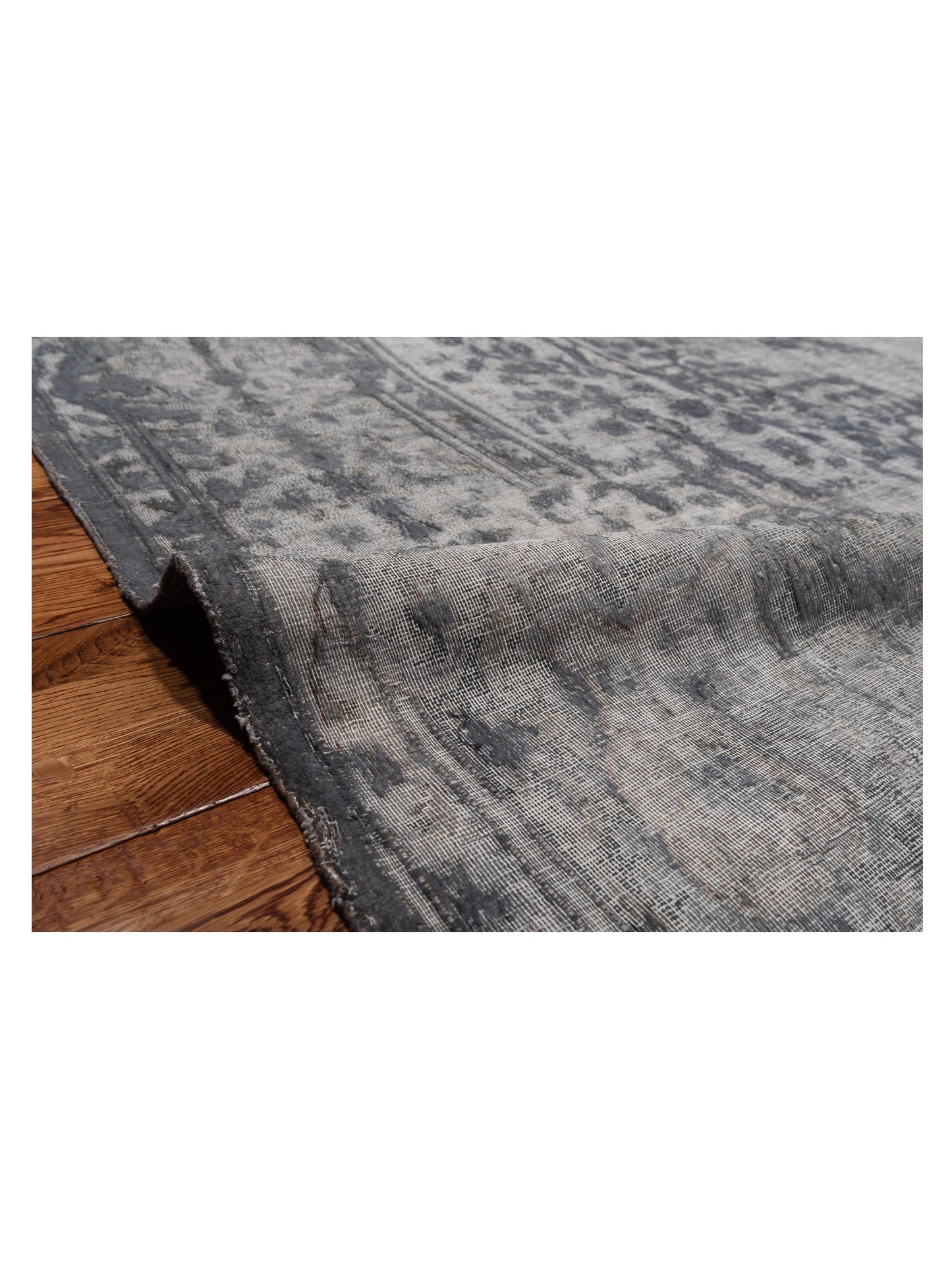 Vintage 133203 Gray 9.9x13.9 Hand Knotted Rug