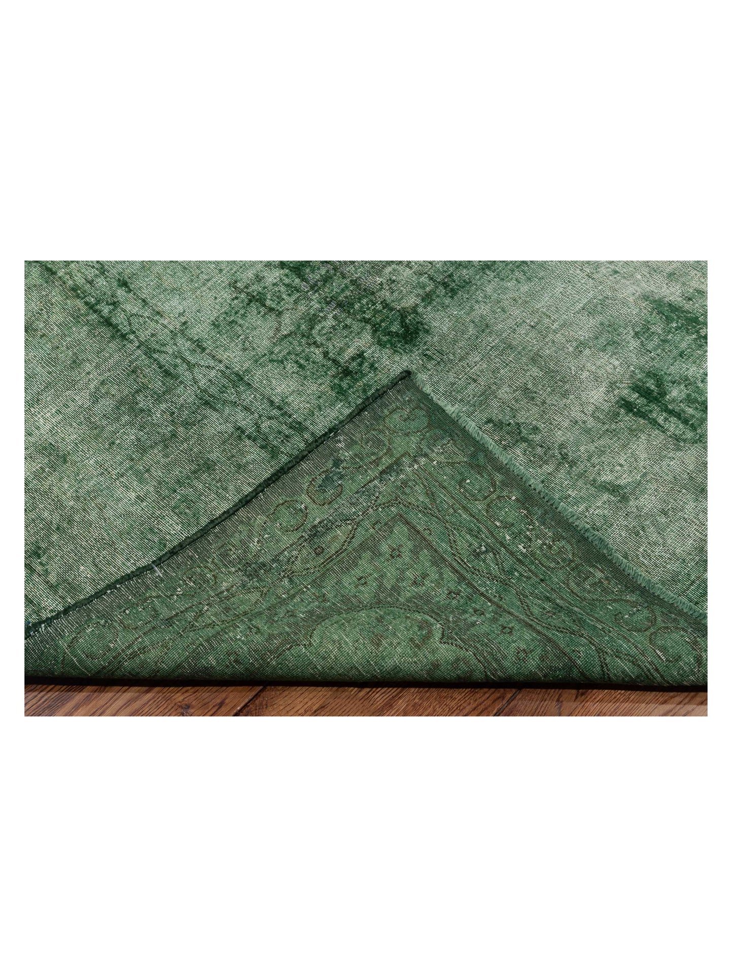 Vintage 133209 Green 9x12 Hand Knotted Rug