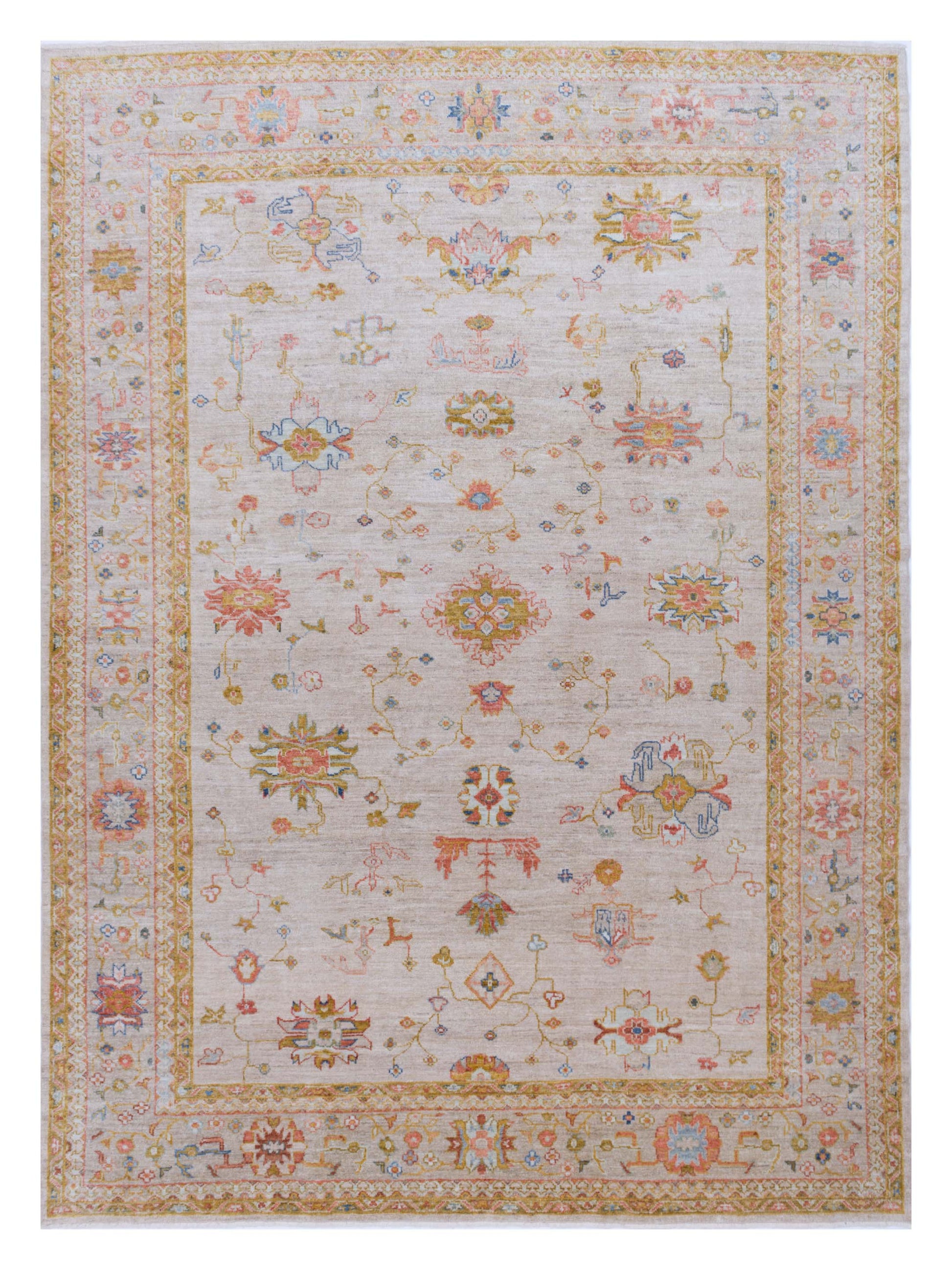 Anadol Angora Oushak  Ivory Silver Traditional