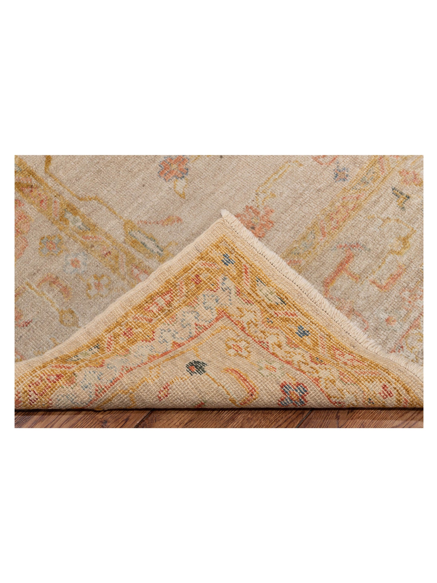 Angora Oushak 133258 Ivory Silver 8x10.1 Hand Knotted Rug