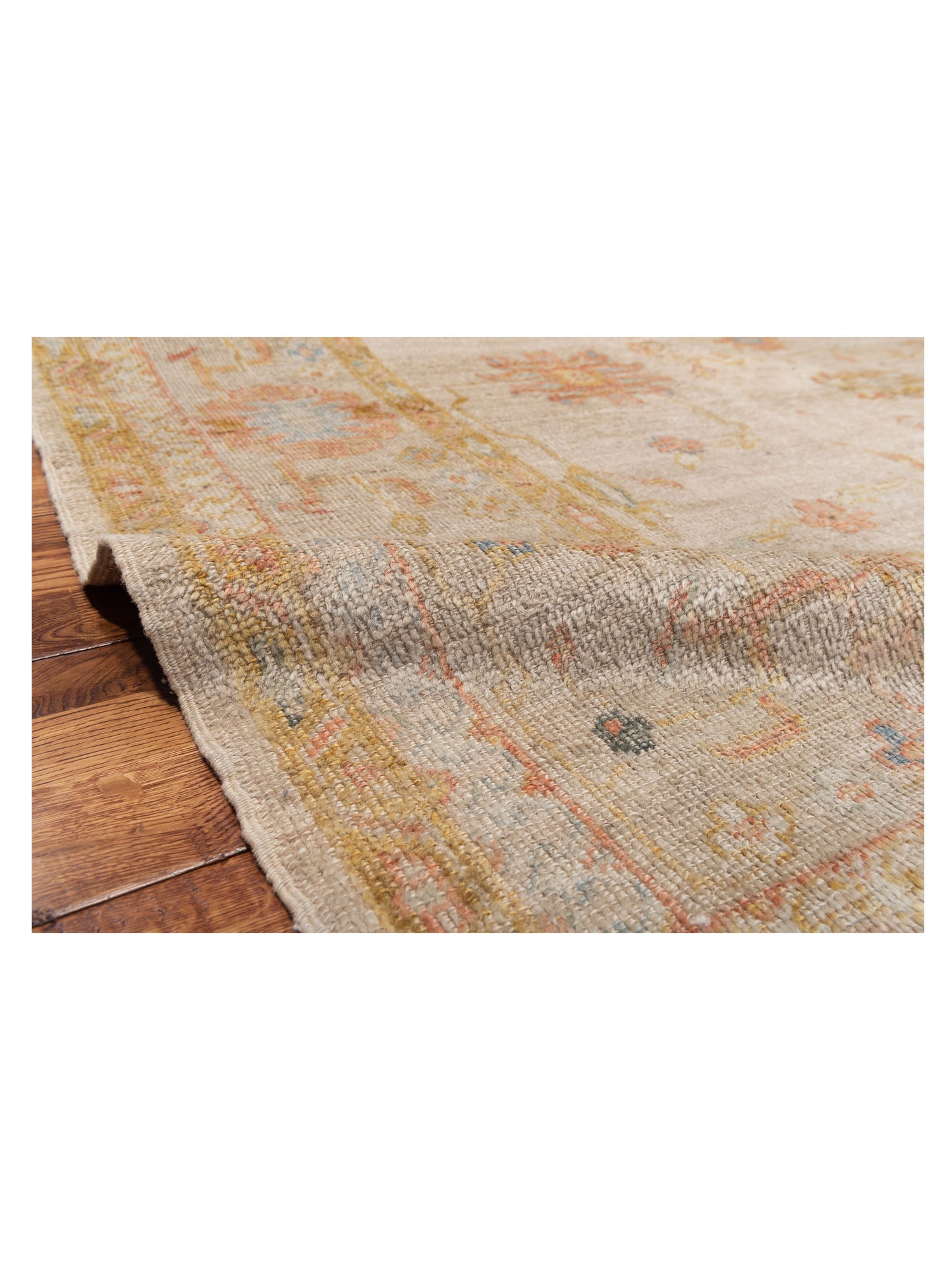 Angora Oushak 133258 Ivory Silver 8x10.1 Hand Knotted Rug