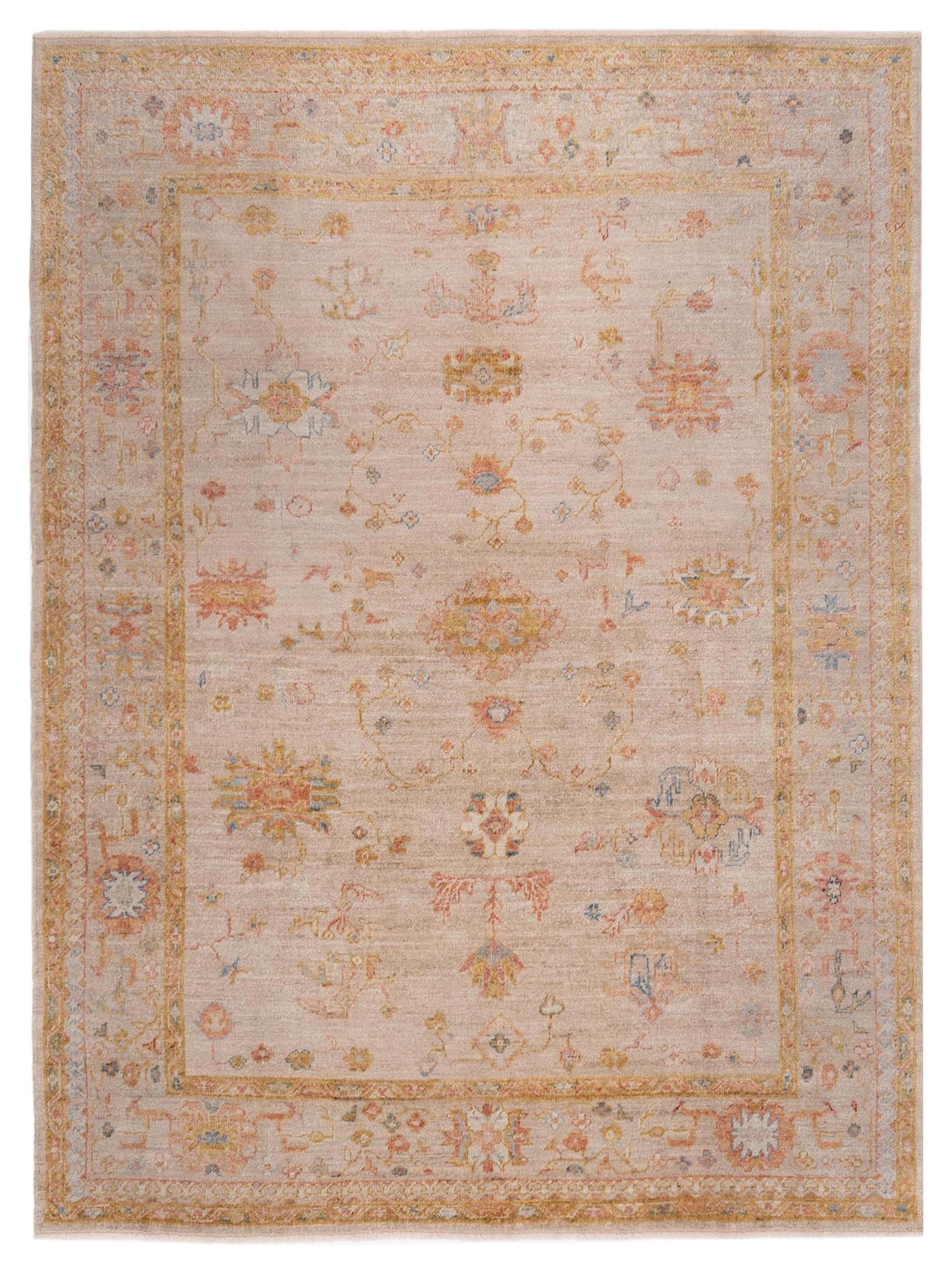 Anadol Angora Oushak Ivory Silver Traditional